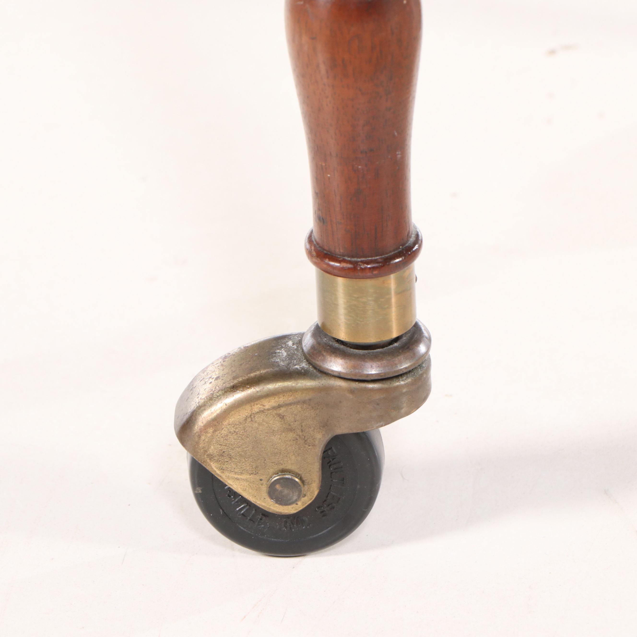Mahogany Architect's Work Table with Bamboo Form Legs, Late 20th Century