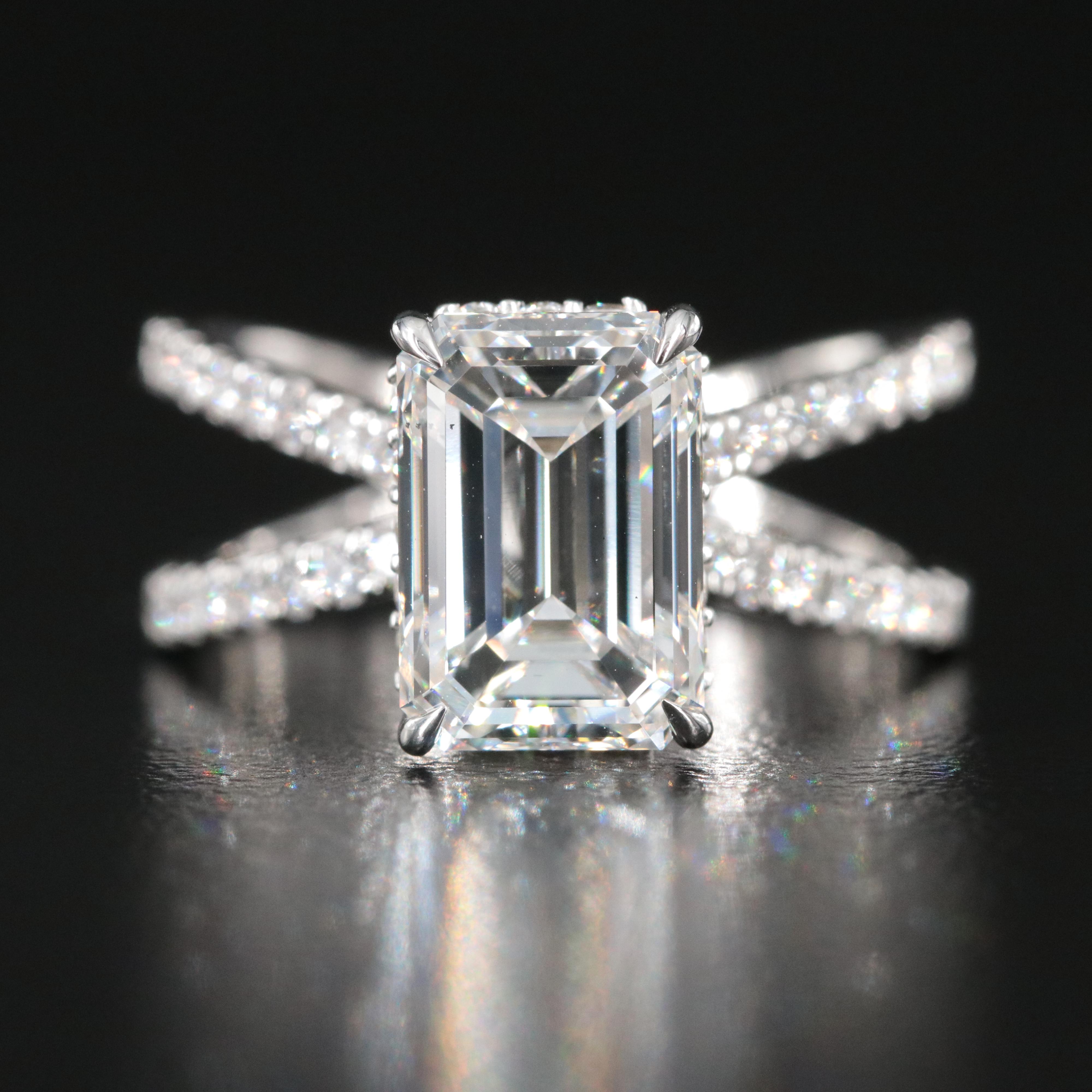 14K 3.59 CTW Lab Grown Diamond Ring with IGI Report