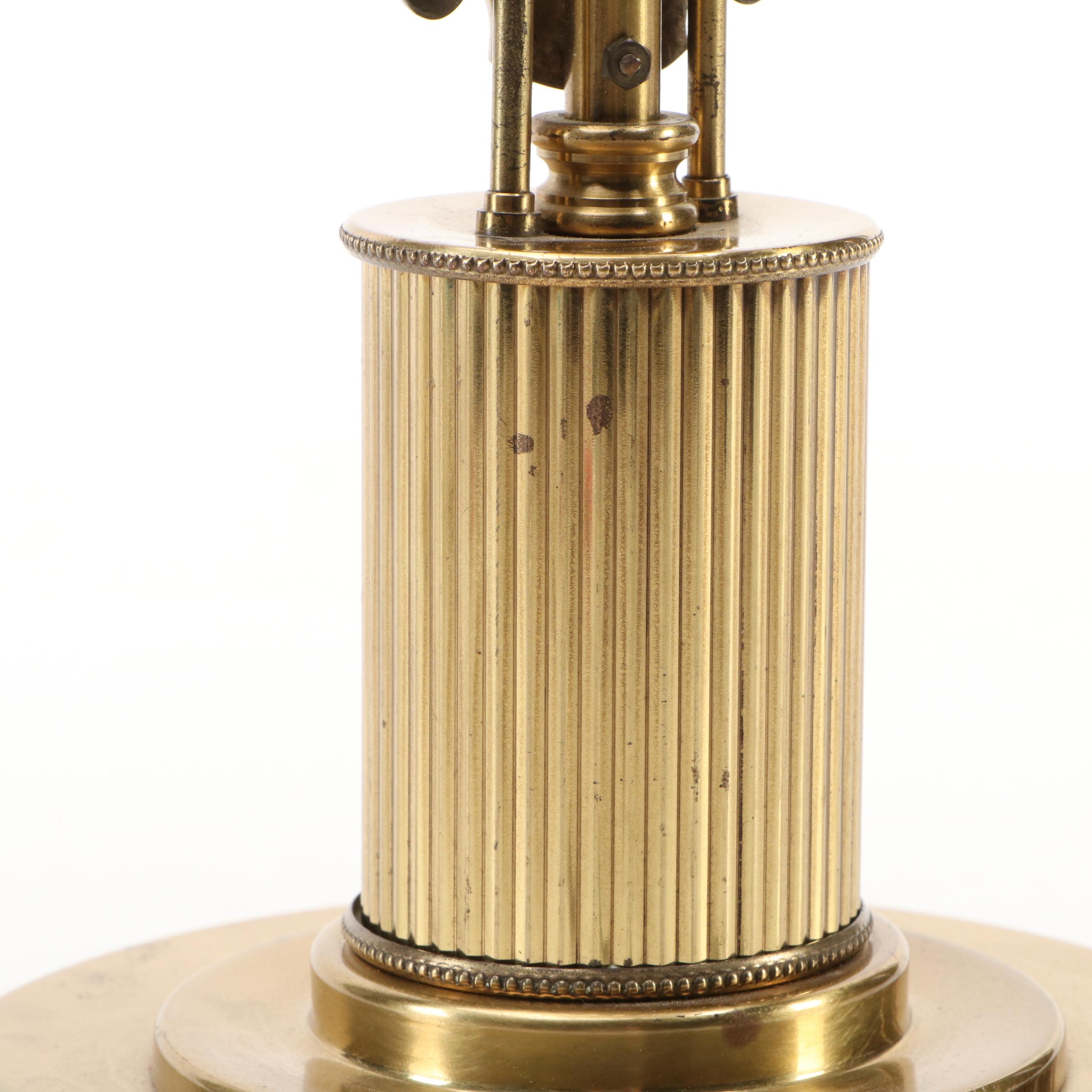 Victorian Style Brass Piano or Reading Lamp, Vintage