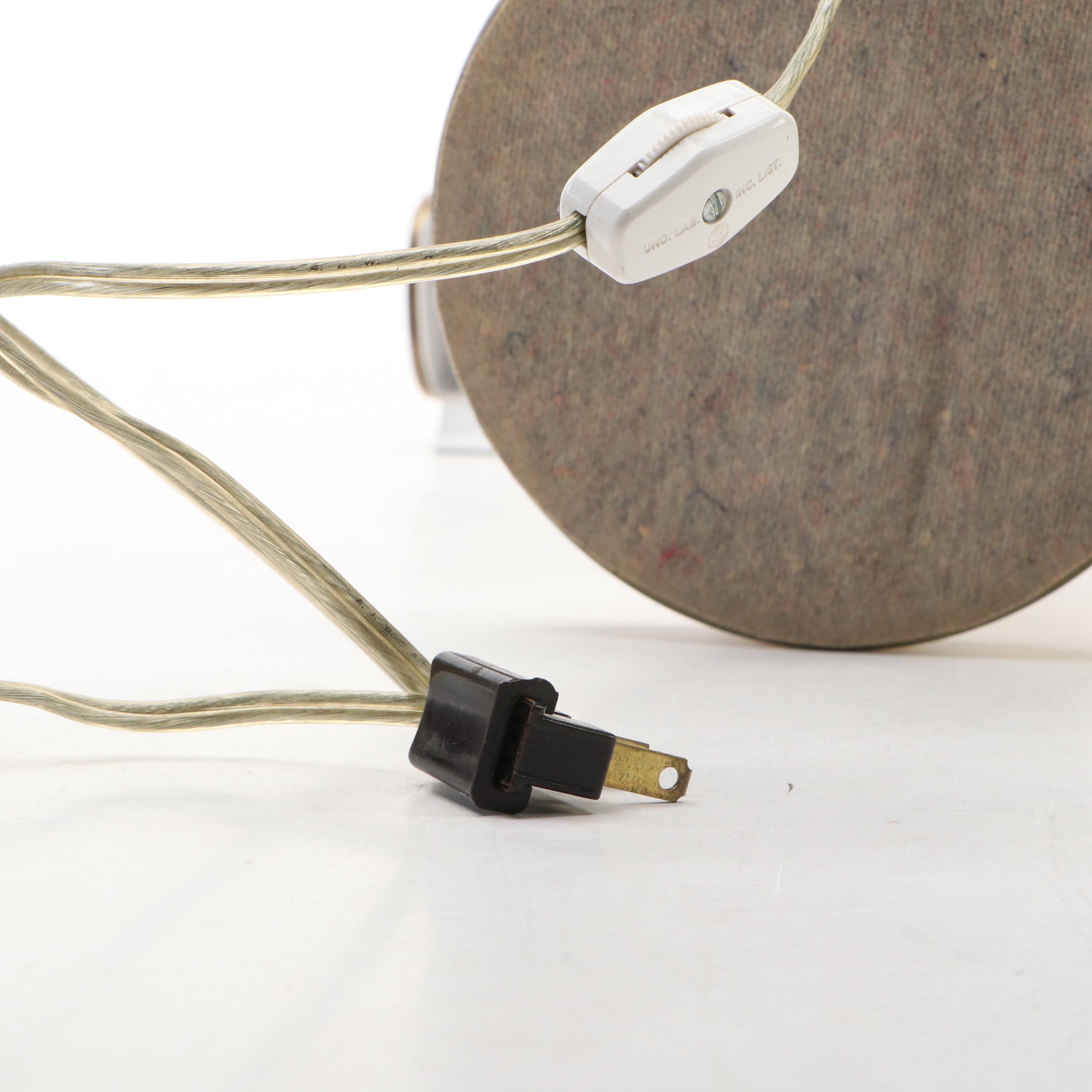 Victorian Style Brass Piano or Reading Lamp, Vintage