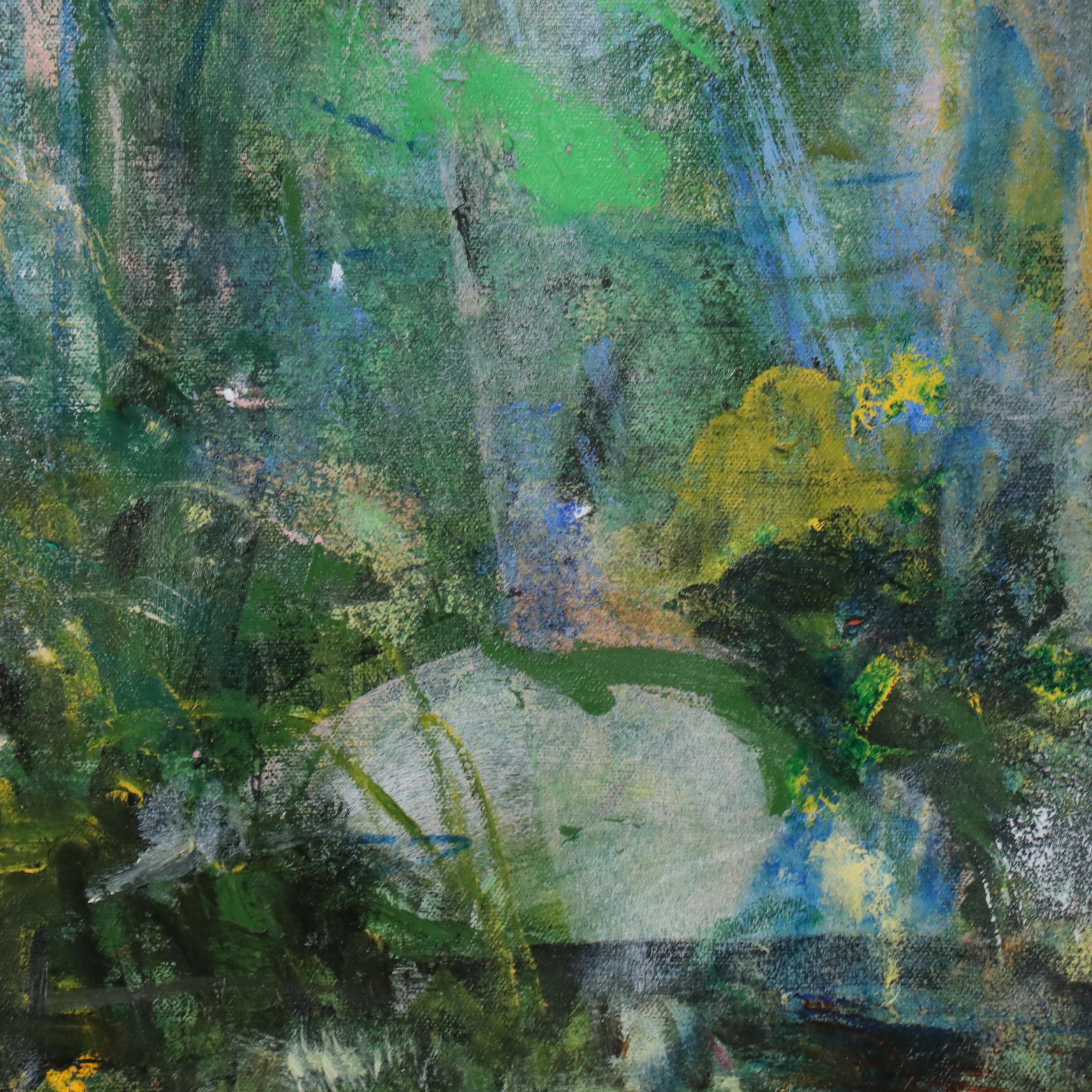 Mark Whitmarsh Large-Scale Forest Landscape Acrylic Painting "My Sanctuary"