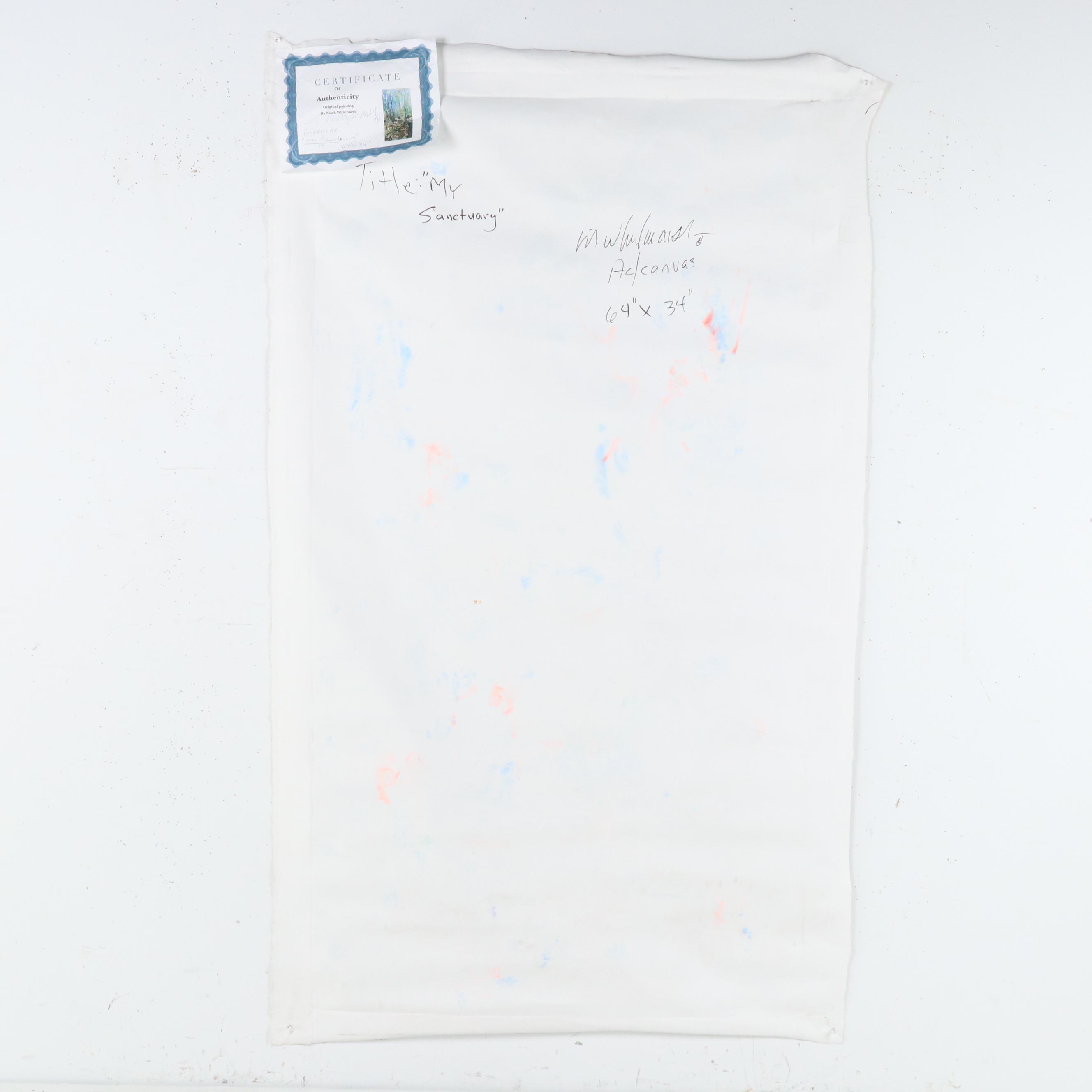 Mark Whitmarsh Large-Scale Forest Landscape Acrylic Painting "My Sanctuary"