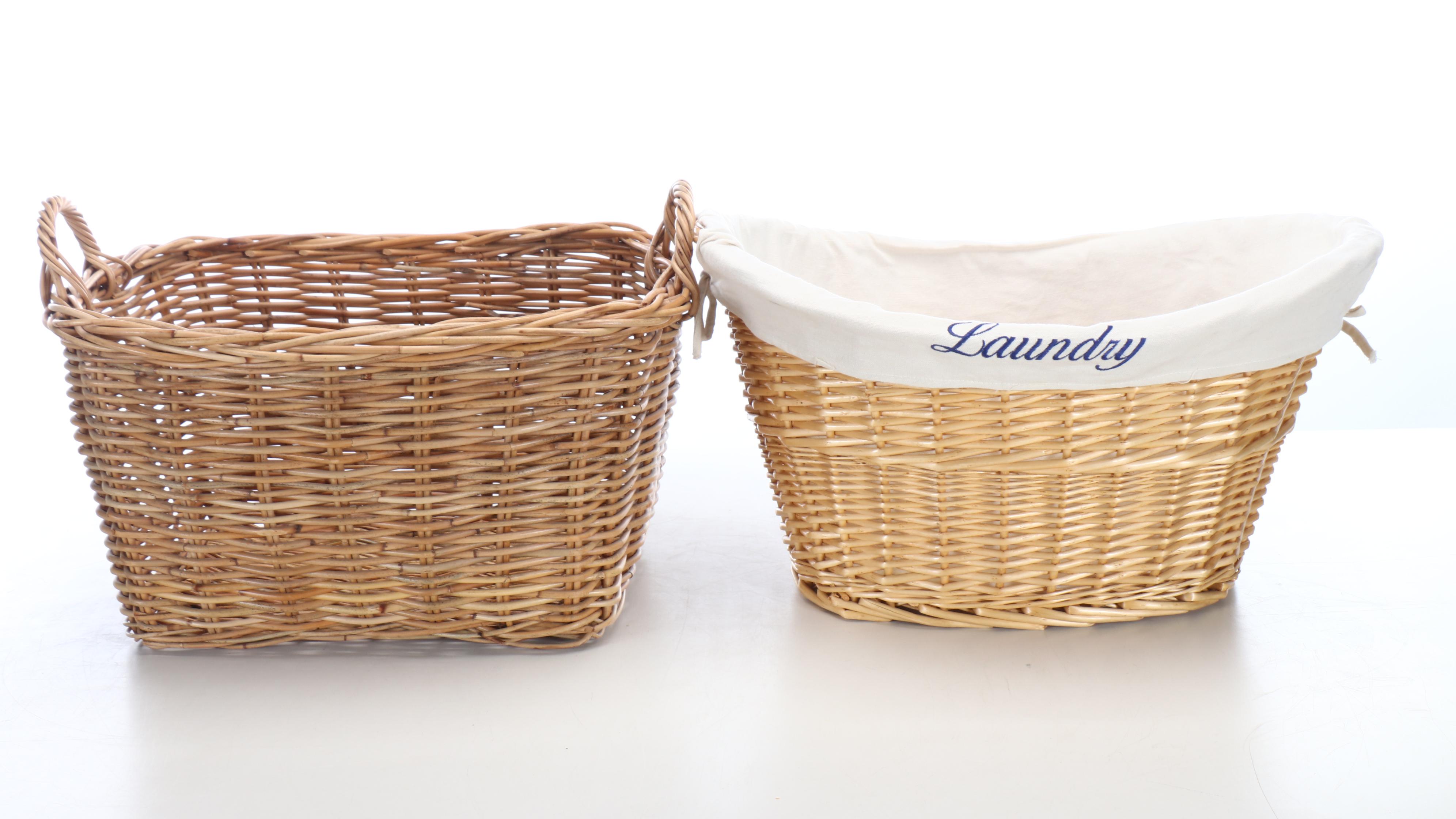 Laundry Baskets, with Portable Iron, Painted Sign, and More