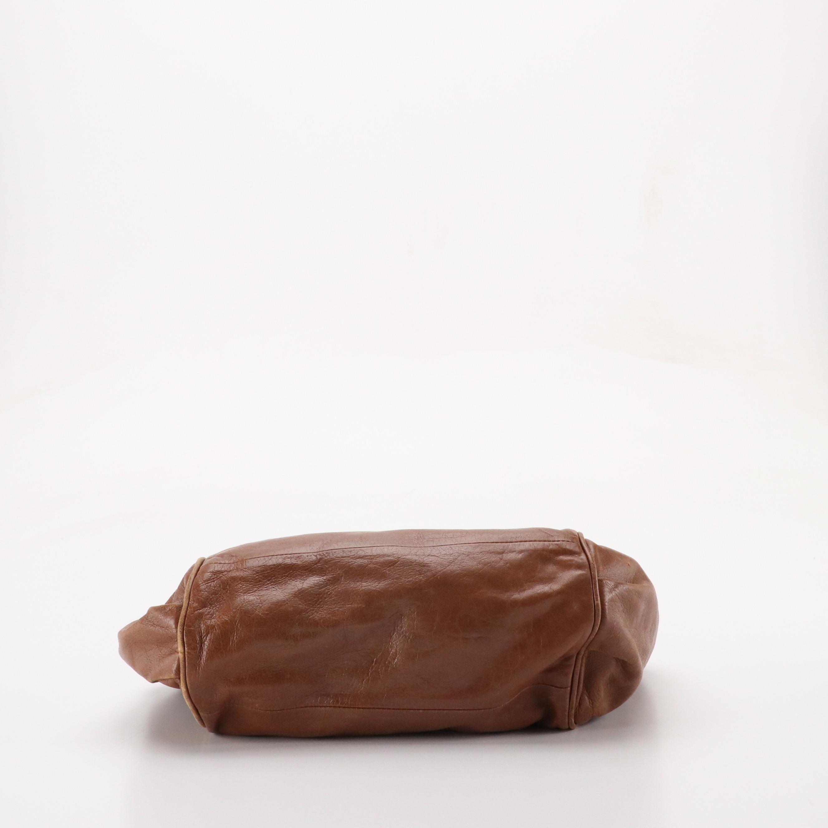 Chloé Ethel Shoulder Satchel in Mocha Brown Calfskin Leather