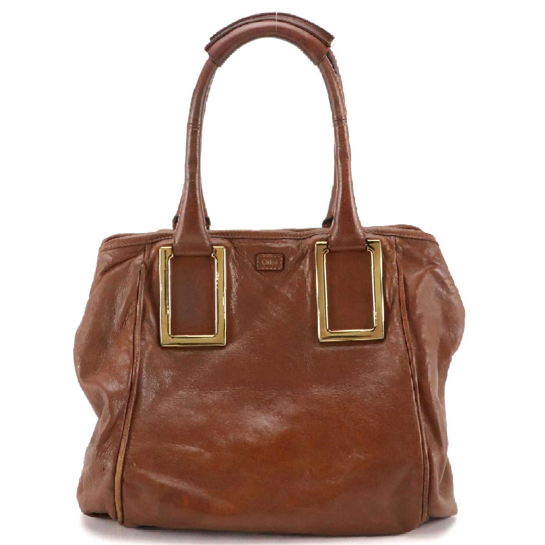 Chloé Ethel Shoulder Satchel in Mocha Brown Calfskin Leather