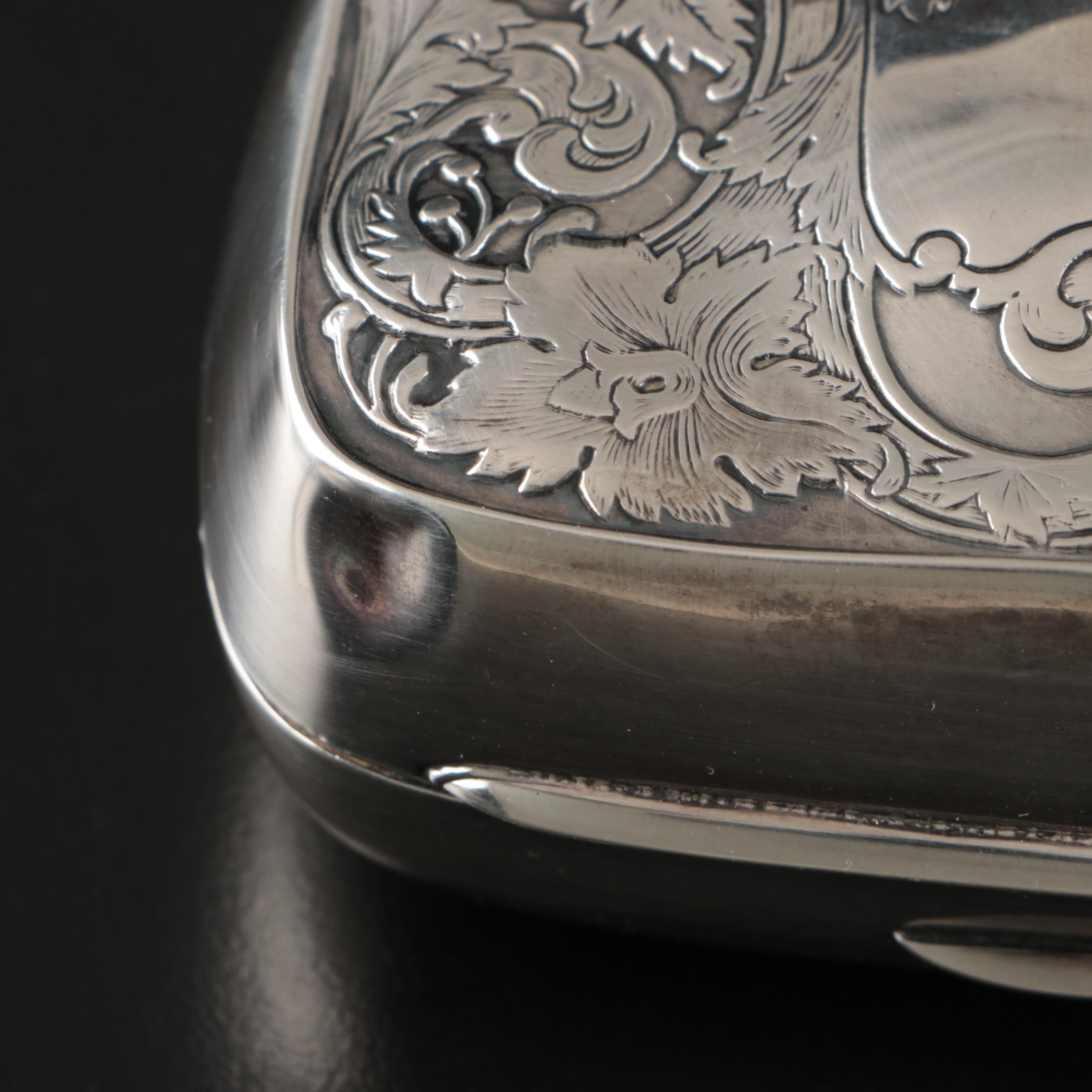 Reed & Barton "Tara" Sterling Pin Cushion with Spool Holder and Vanity Boxes