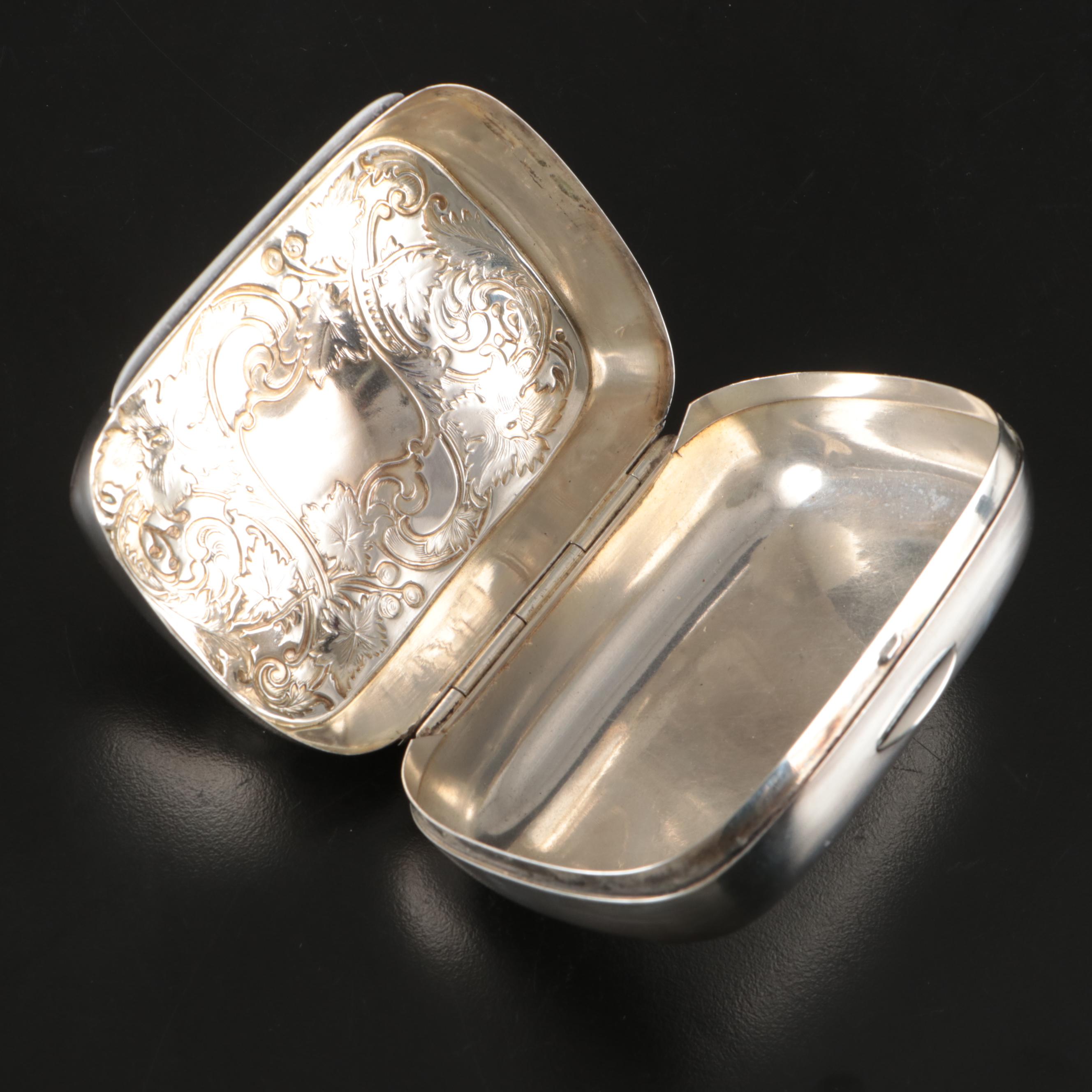 Reed & Barton "Tara" Sterling Pin Cushion with Spool Holder and Vanity Boxes