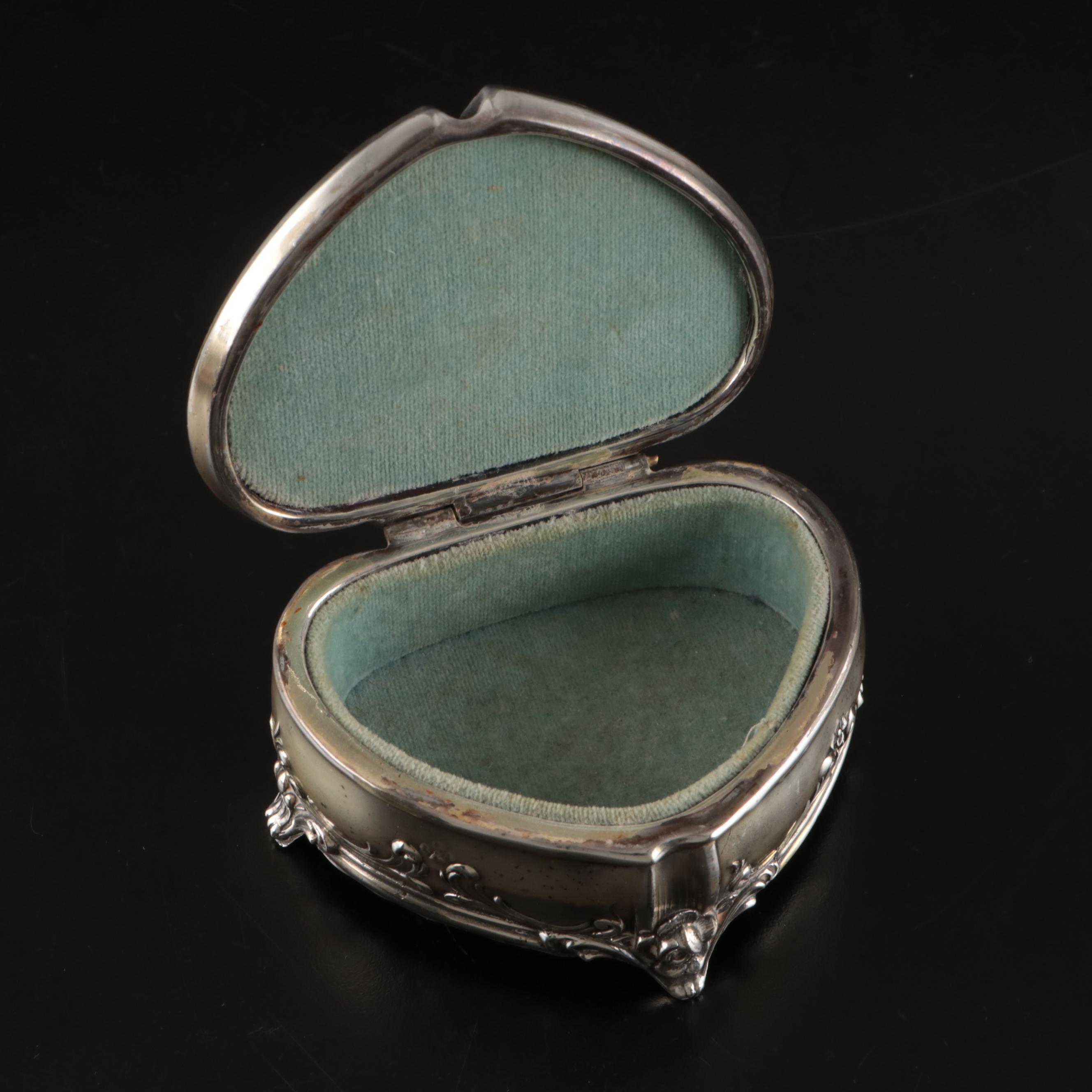 Reed & Barton "Tara" Sterling Pin Cushion with Spool Holder and Vanity Boxes