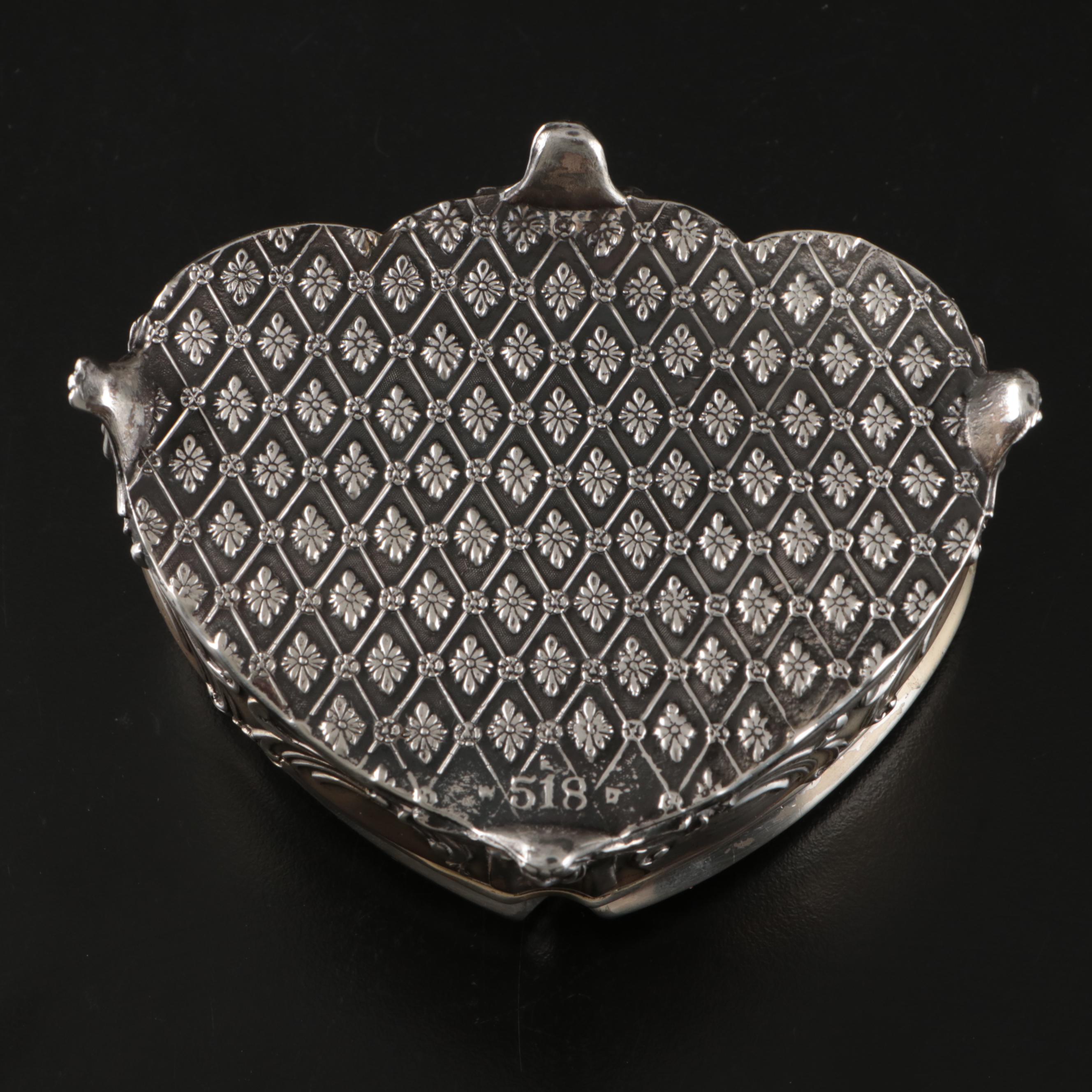 Reed & Barton "Tara" Sterling Pin Cushion with Spool Holder and Vanity Boxes