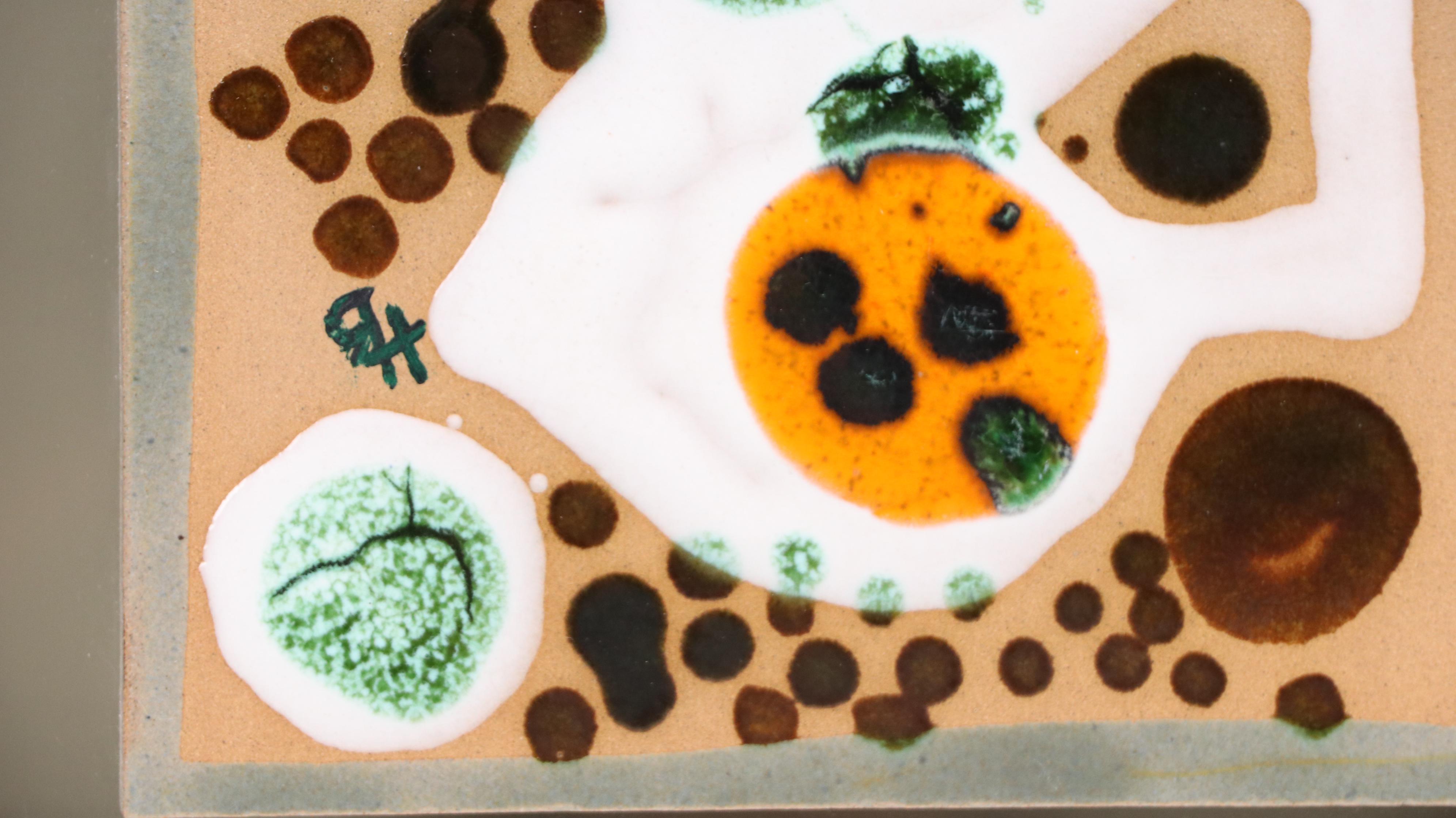 Hand-Glazed Ceramic Tiles with Abstract Forms, Late 20th/21st Century