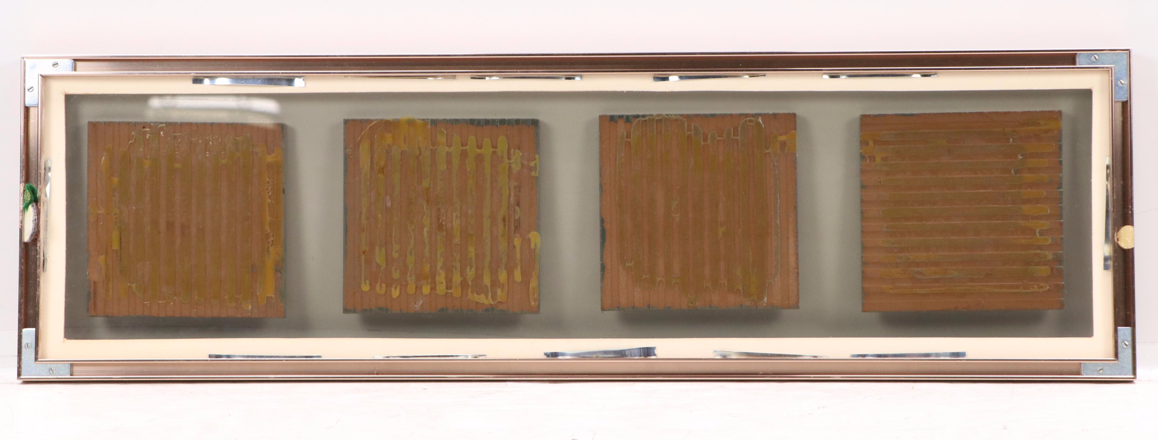 Hand-Glazed Ceramic Tiles with Abstract Forms, Late 20th/21st Century