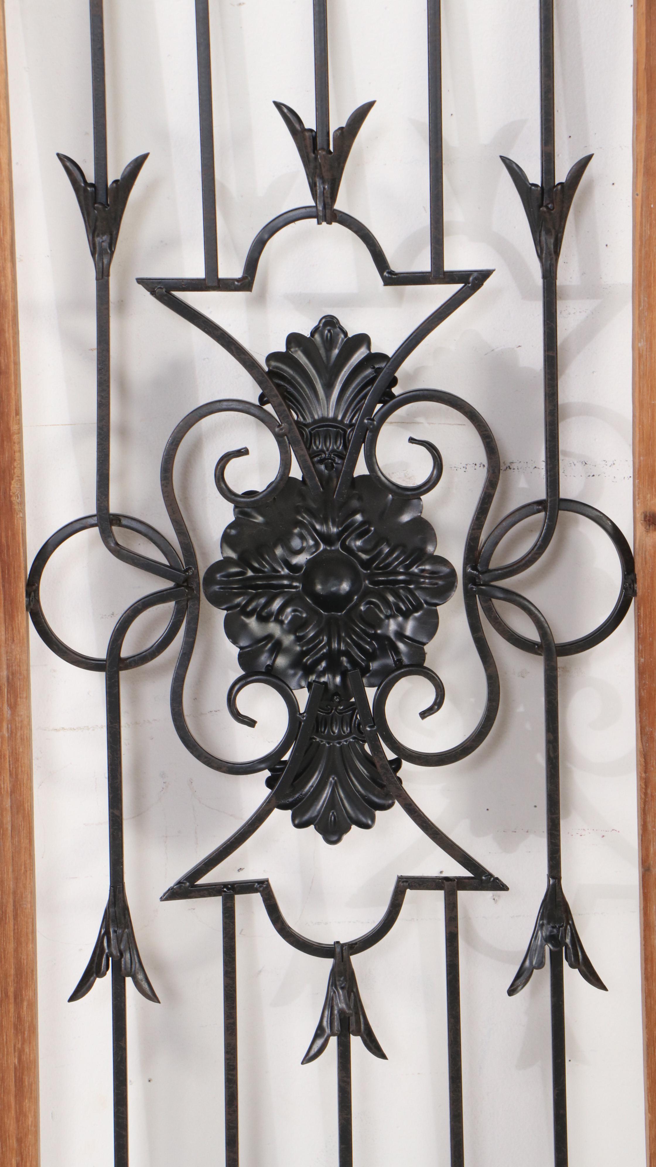 Grandinroad Wooden and Metal Arras Gate Wall Hanging