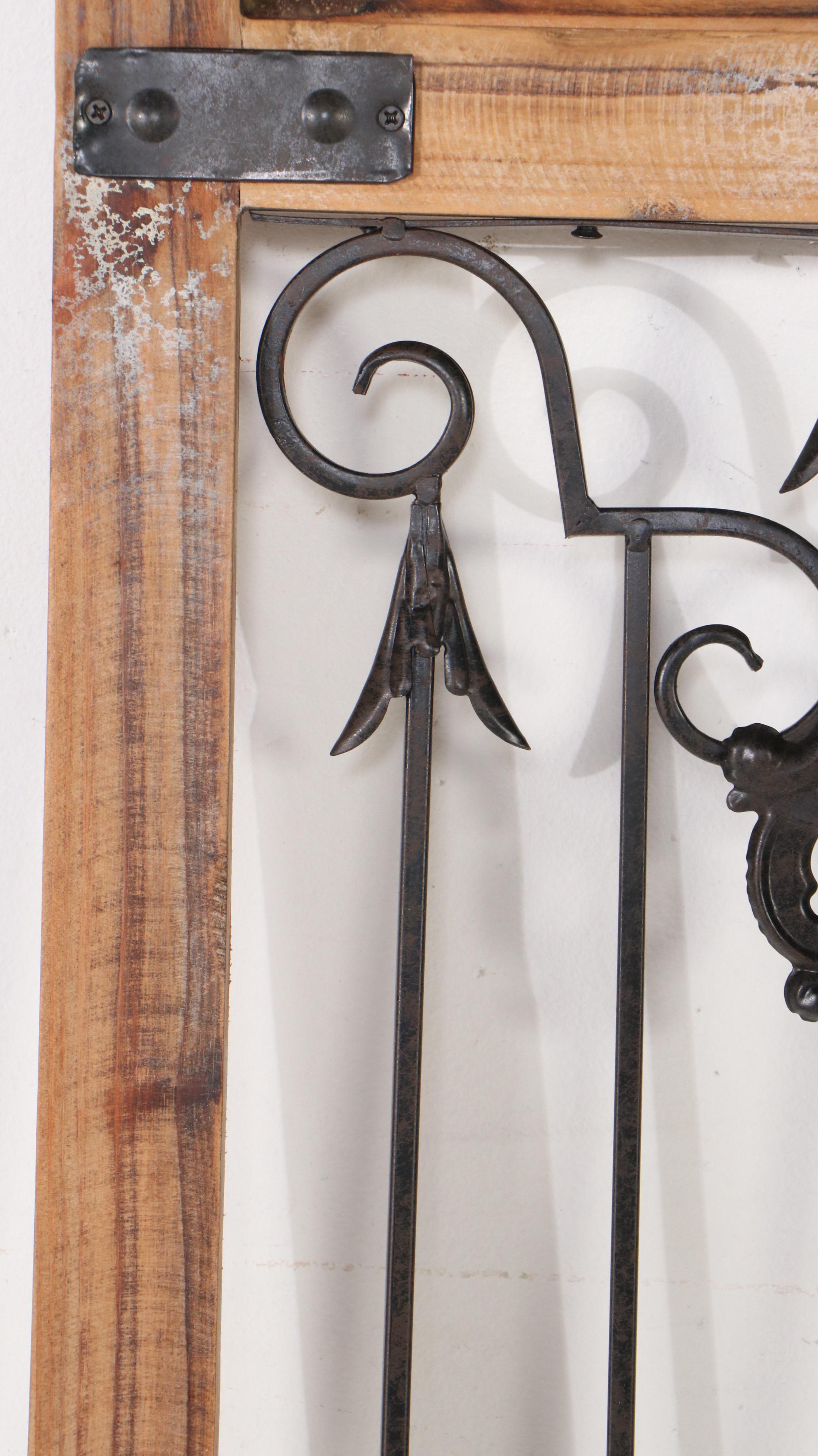 Grandinroad Wooden and Metal Arras Gate Wall Hanging