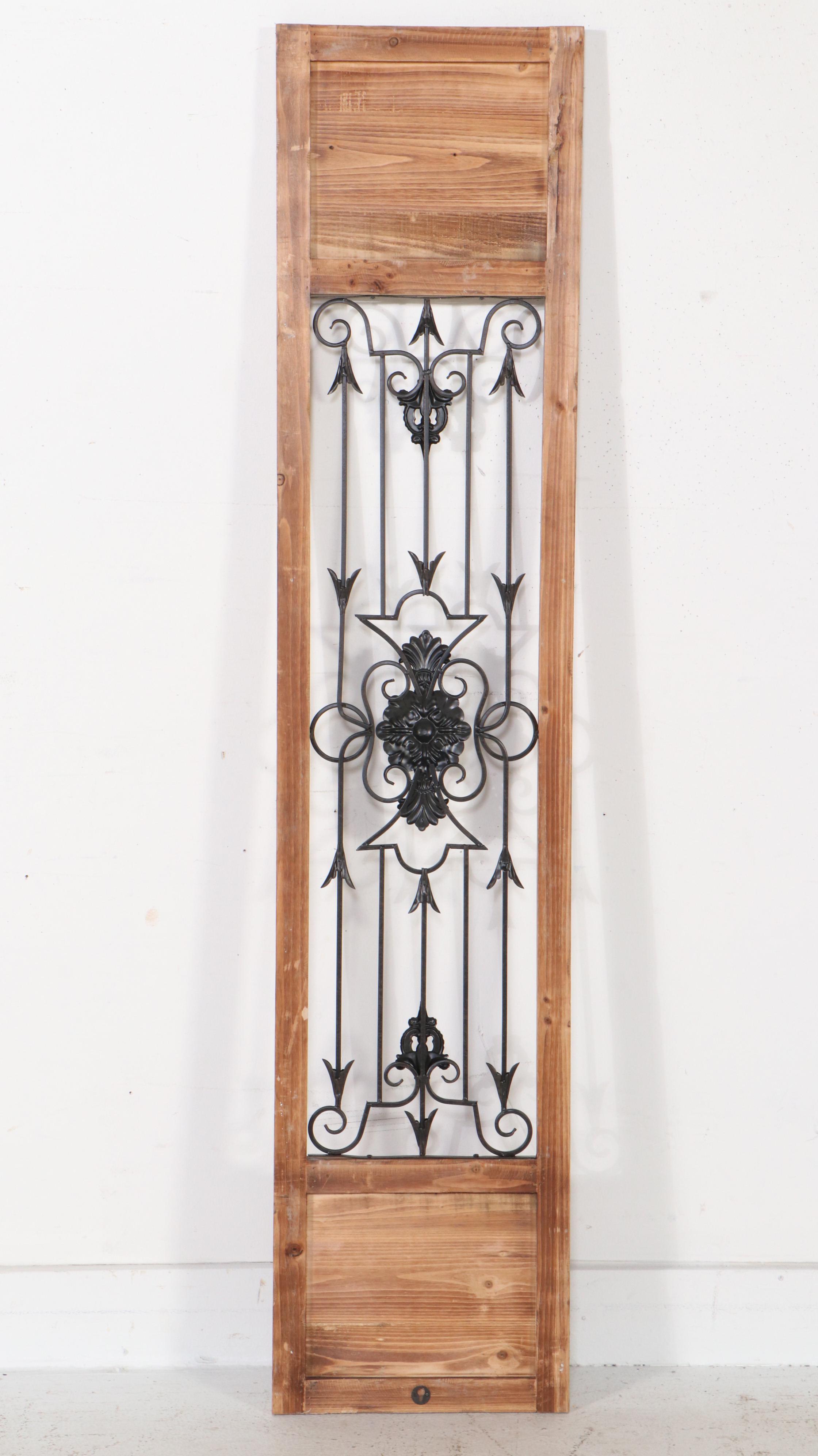 Grandinroad Wooden and Metal Arras Gate Wall Hanging