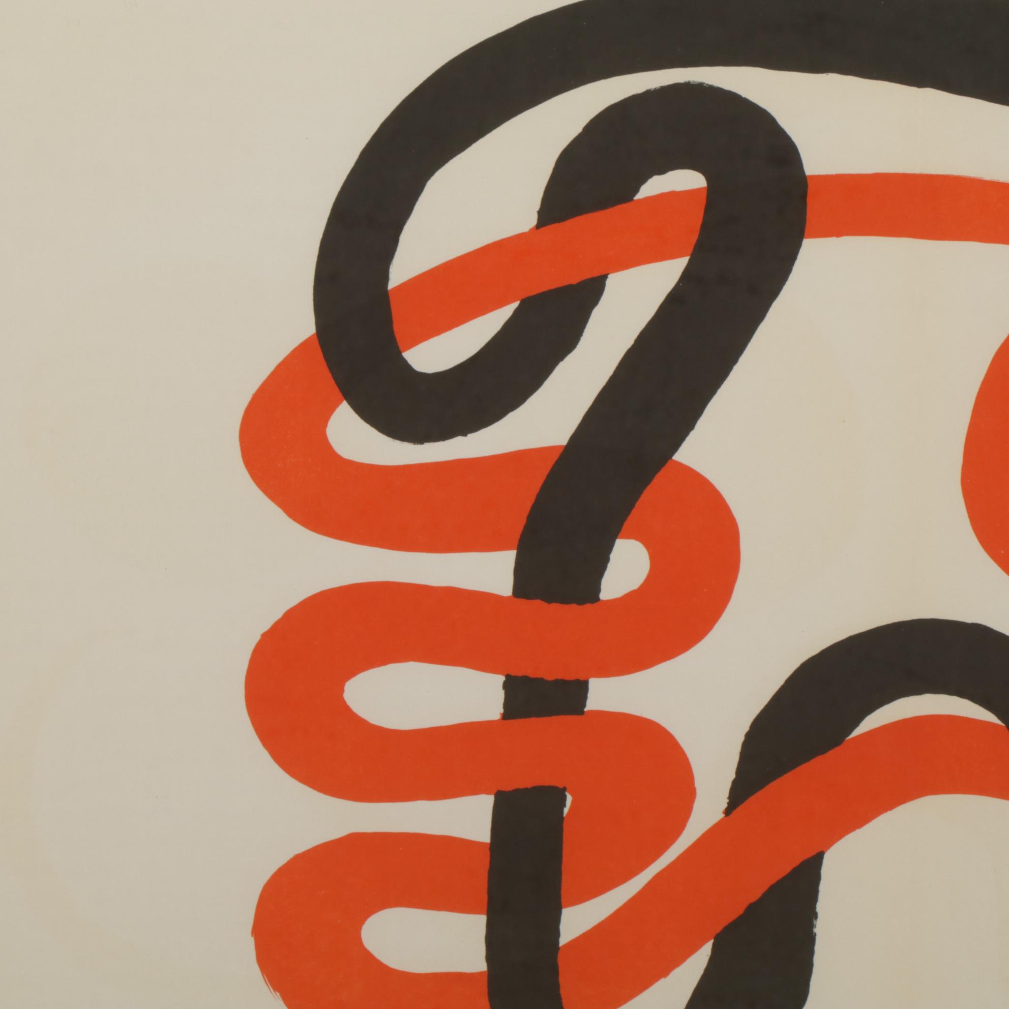 Alexander Calder Double-Page Color Lithograph for "Derrière le Miroir," 1973