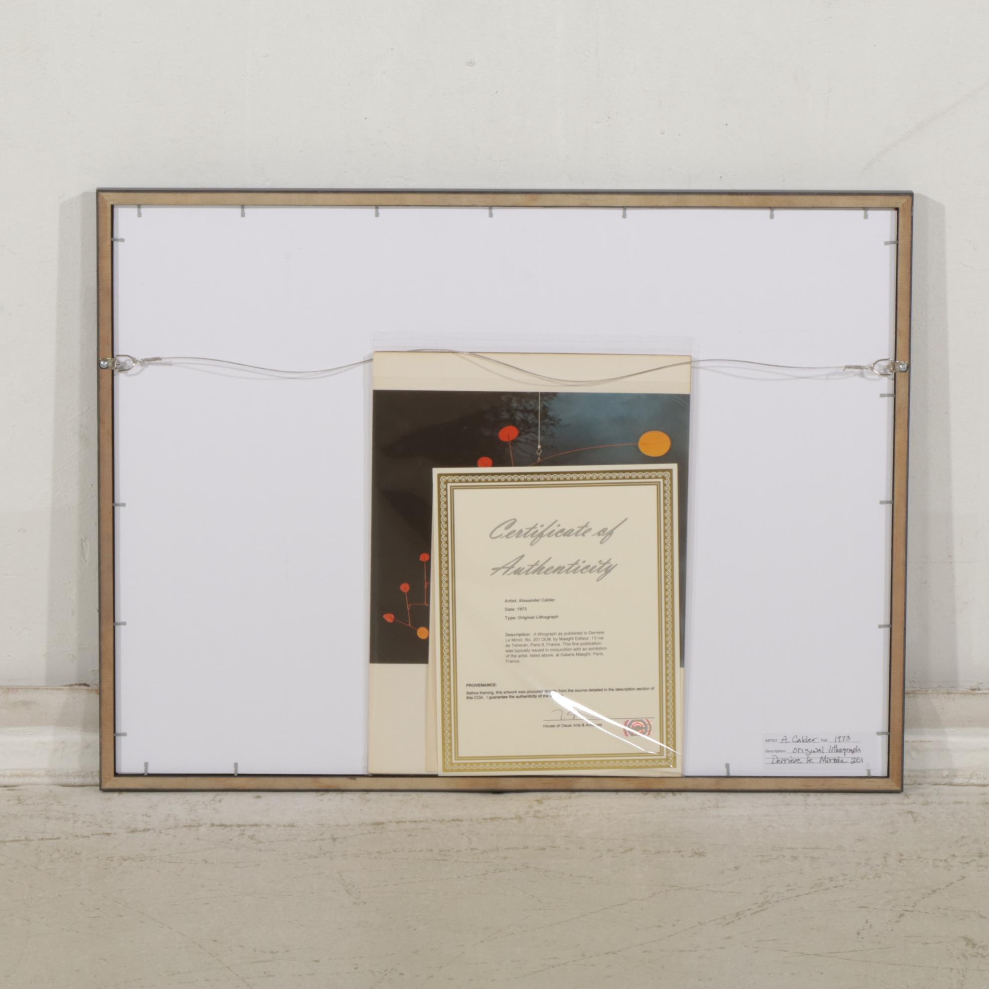 Alexander Calder Double-Page Color Lithograph for "Derrière le Miroir," 1973