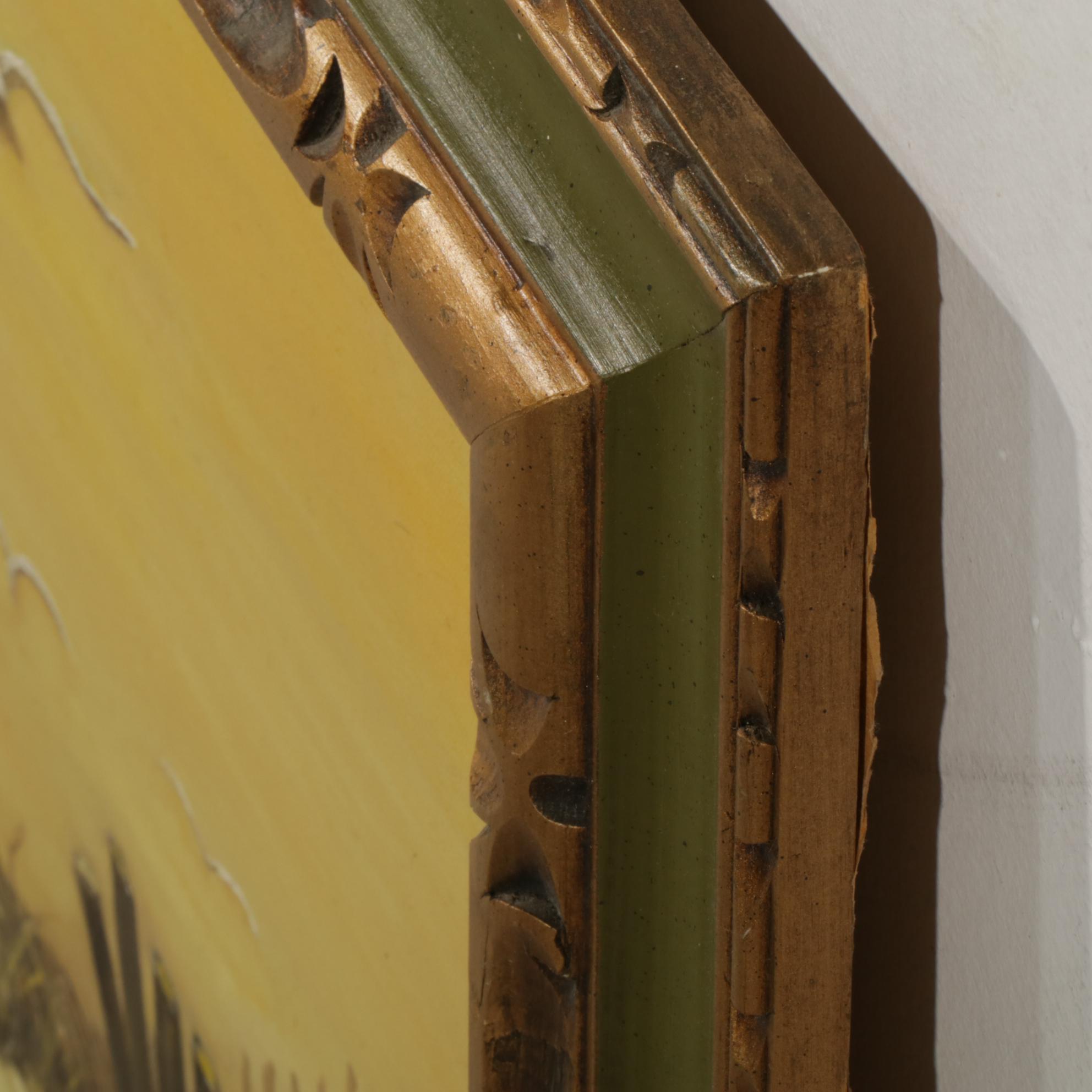 Chris Gordon Oil Painting of Marshy Beach Landscape, Late 20th Century