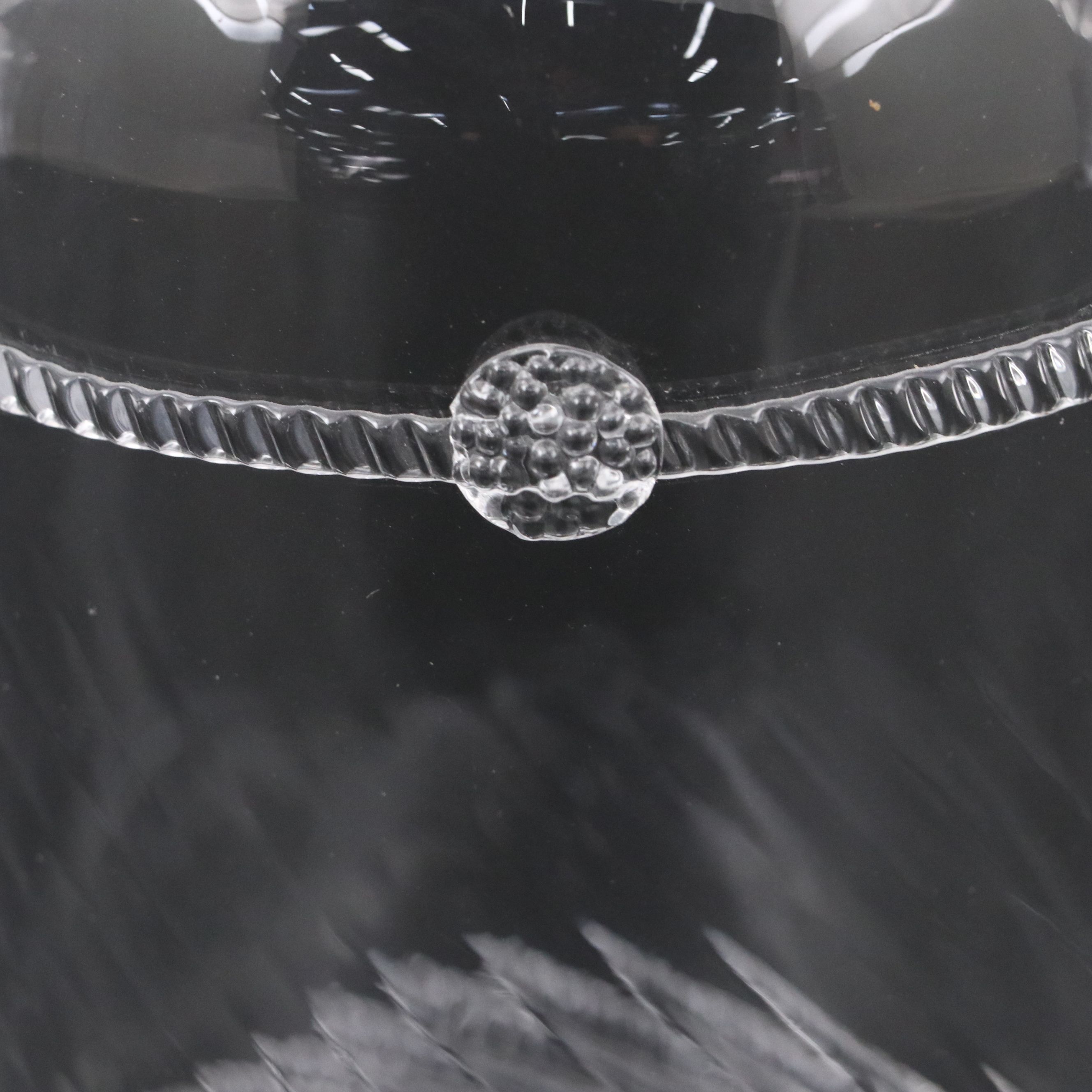 Juliska "Graham" Decanter with Blown Glass Sash Ornamentation