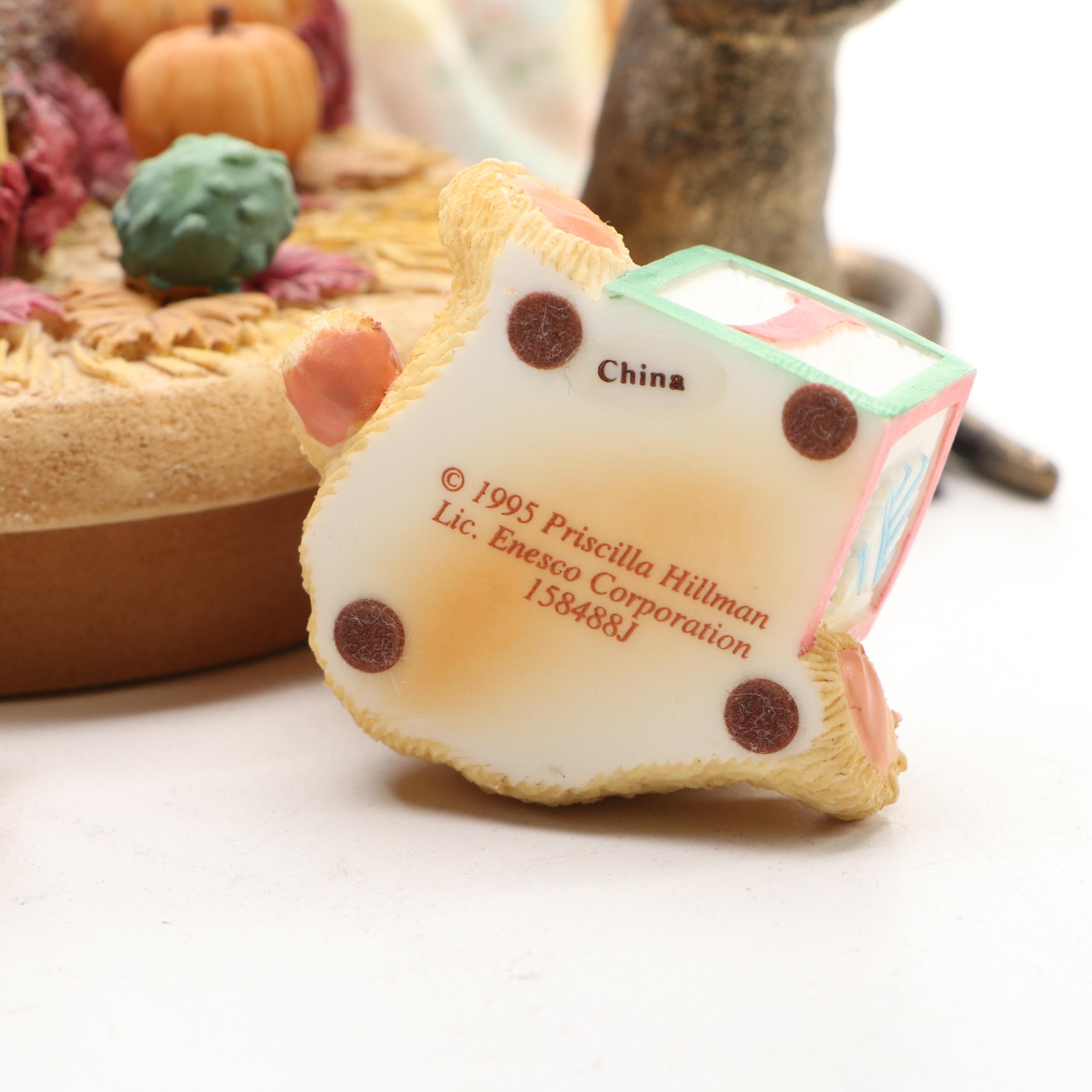 Priscilla Hillman, Klaus Wickl Bear & Rabbit Figures, Copper Craft Illuma-Lid