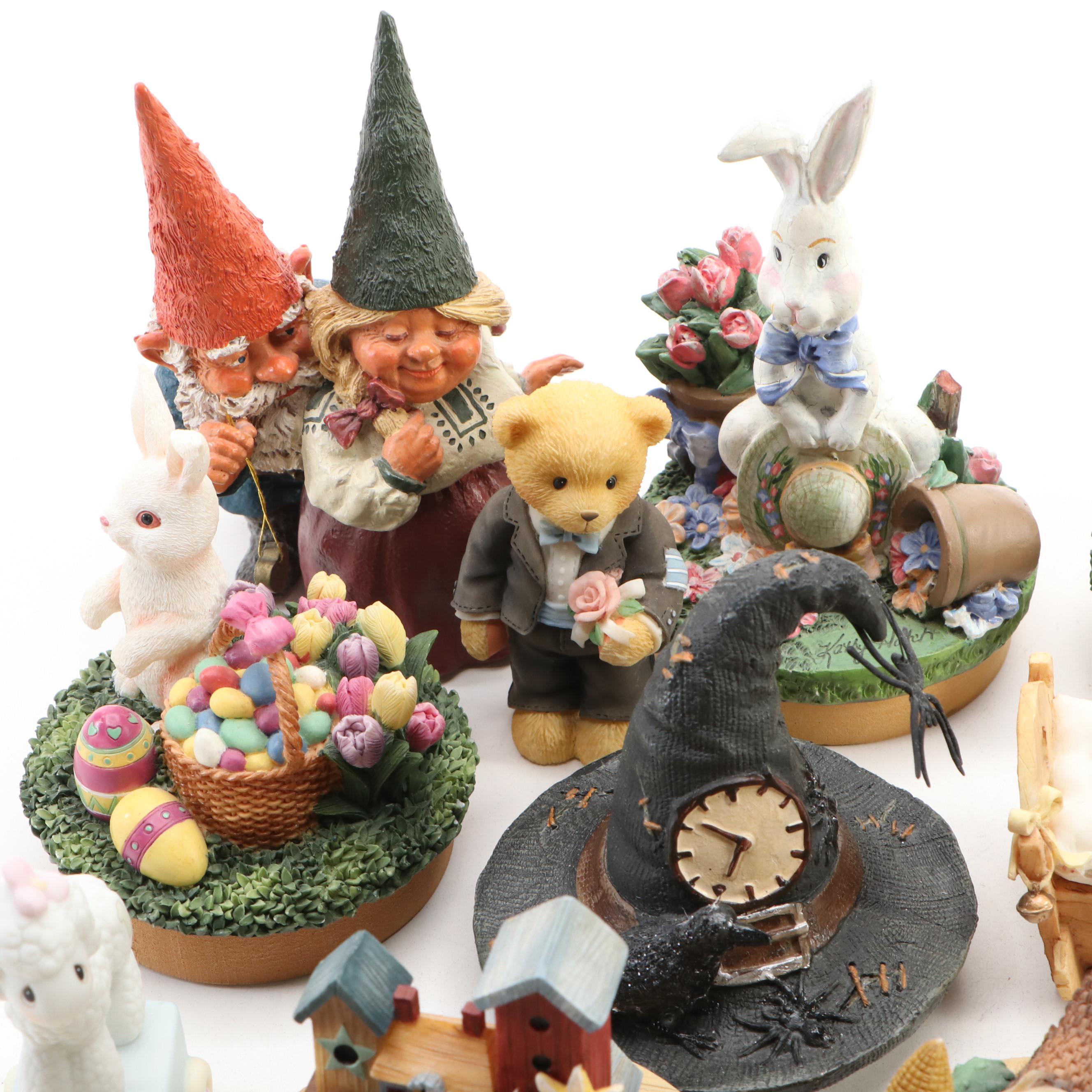 Priscilla Hillman, Klaus Wickl Bear & Rabbit Figures, Copper Craft Illuma-Lid
