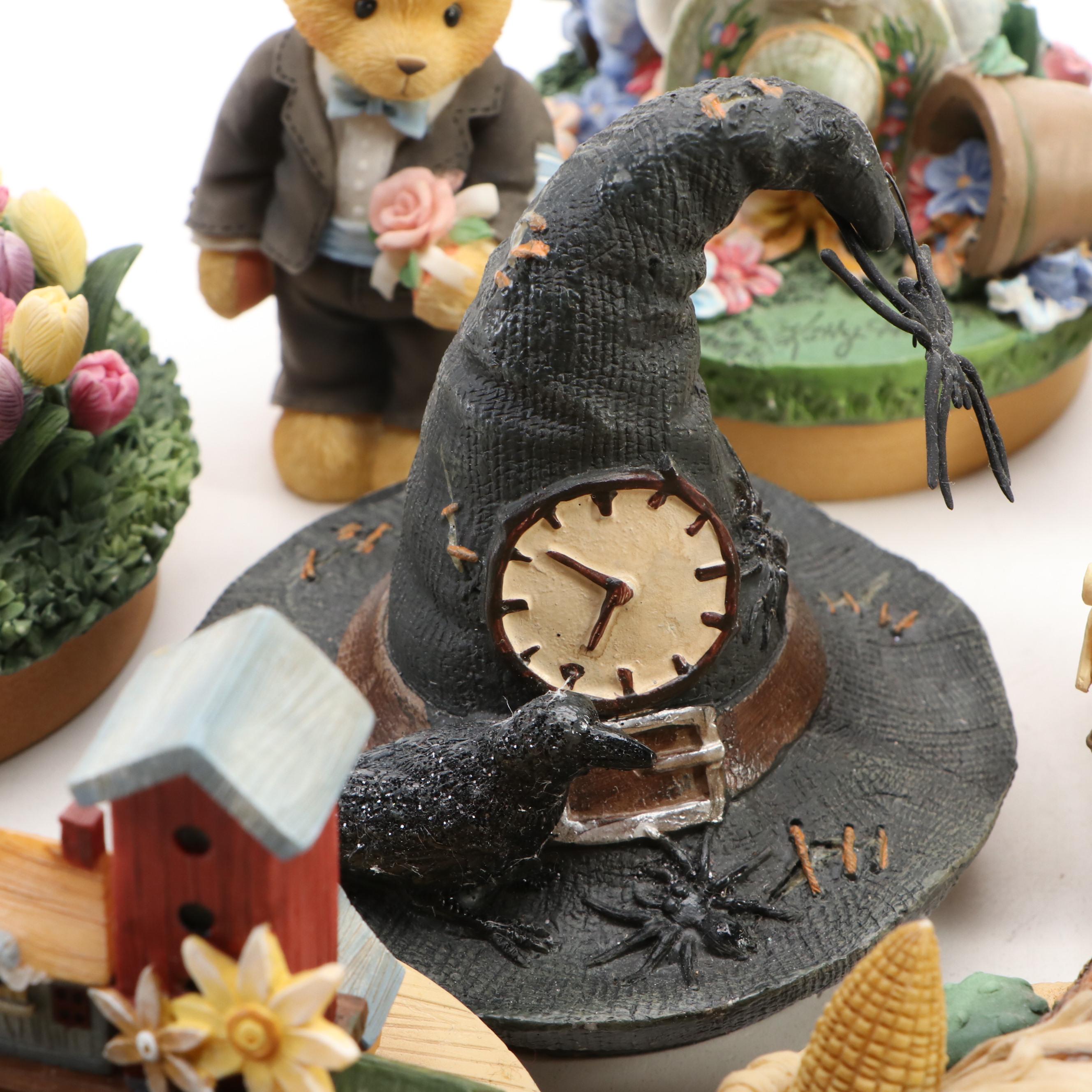 Priscilla Hillman, Klaus Wickl Bear & Rabbit Figures, Copper Craft Illuma-Lid