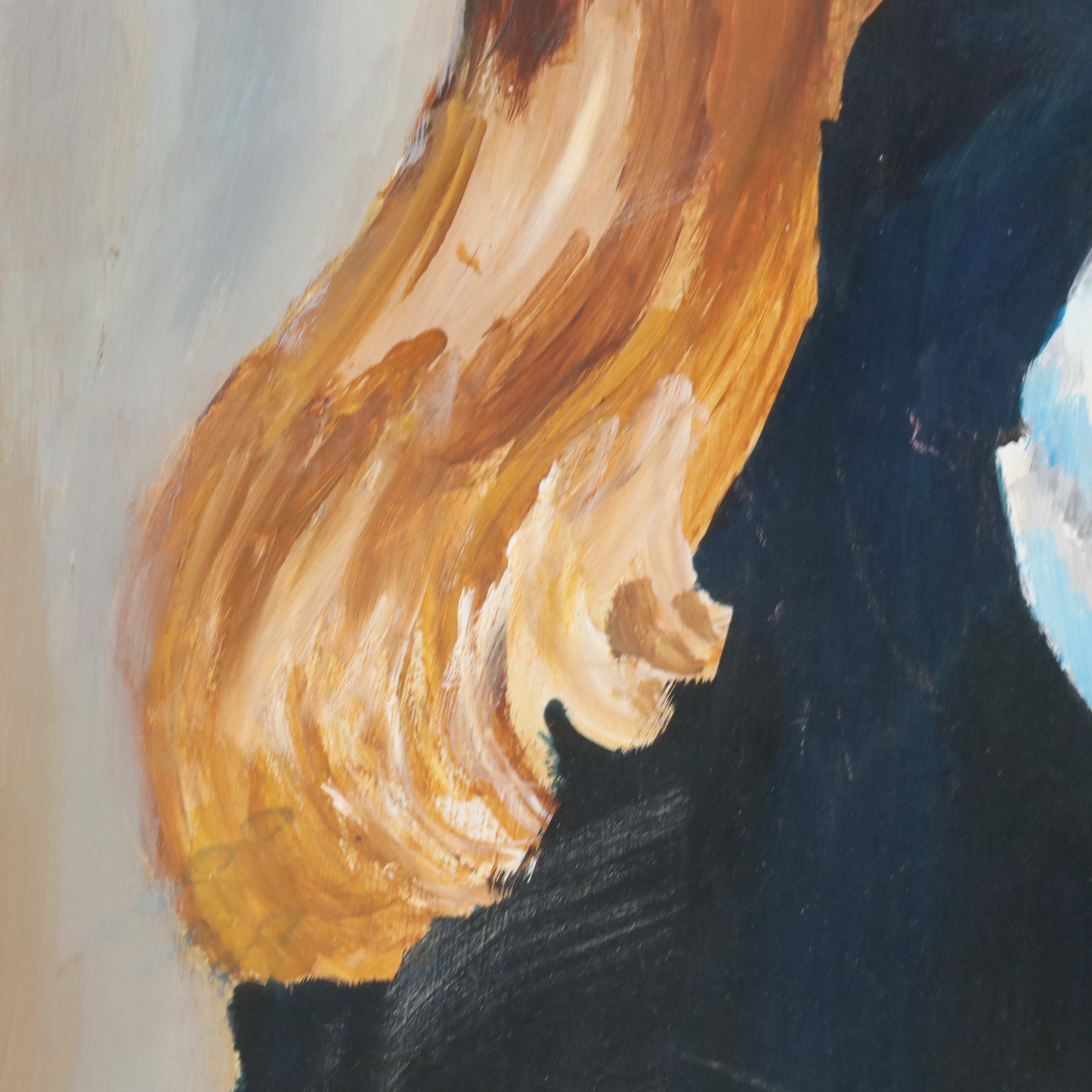 Oil Portrait of a Child, Late 20th Century