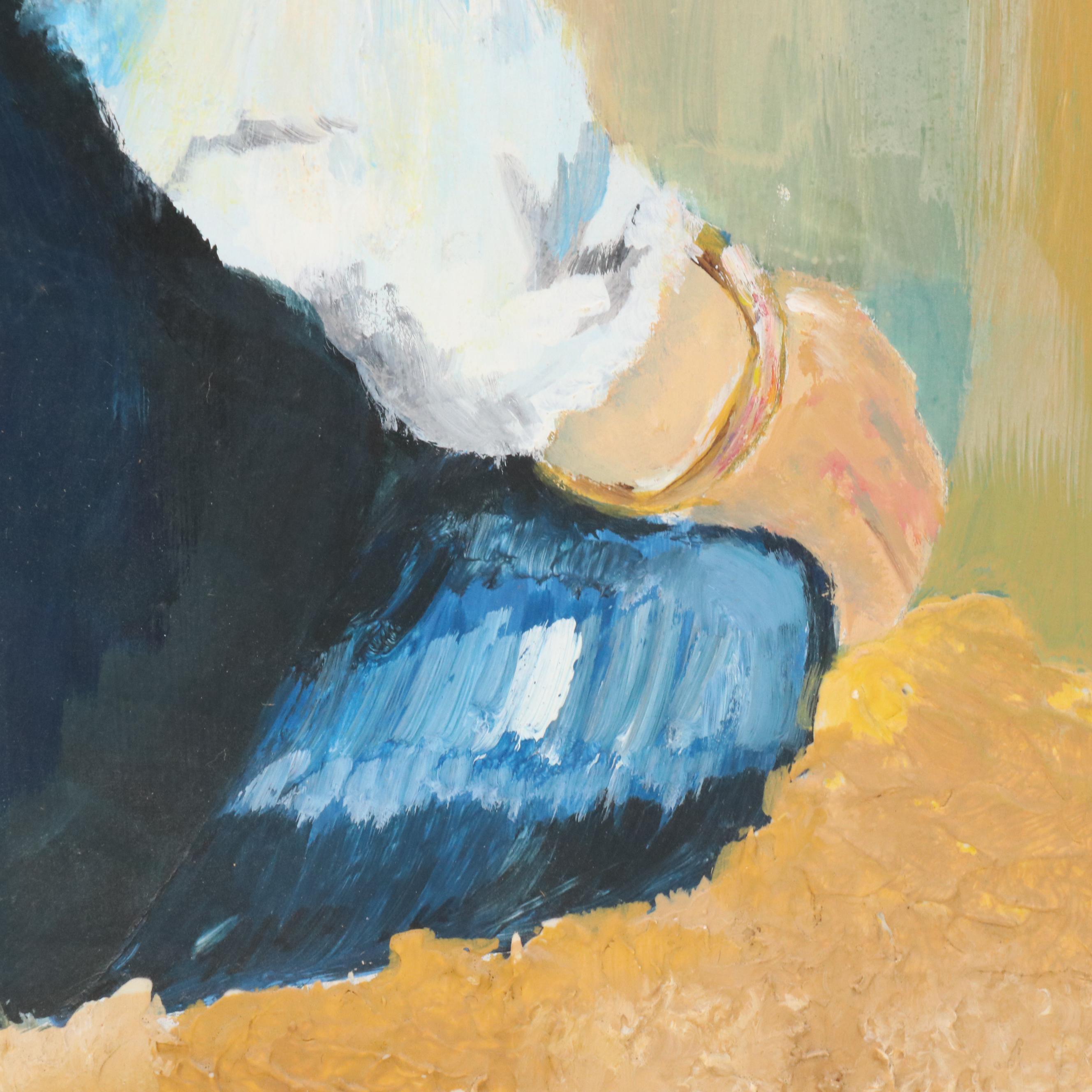 Oil Portrait of a Child, Late 20th Century