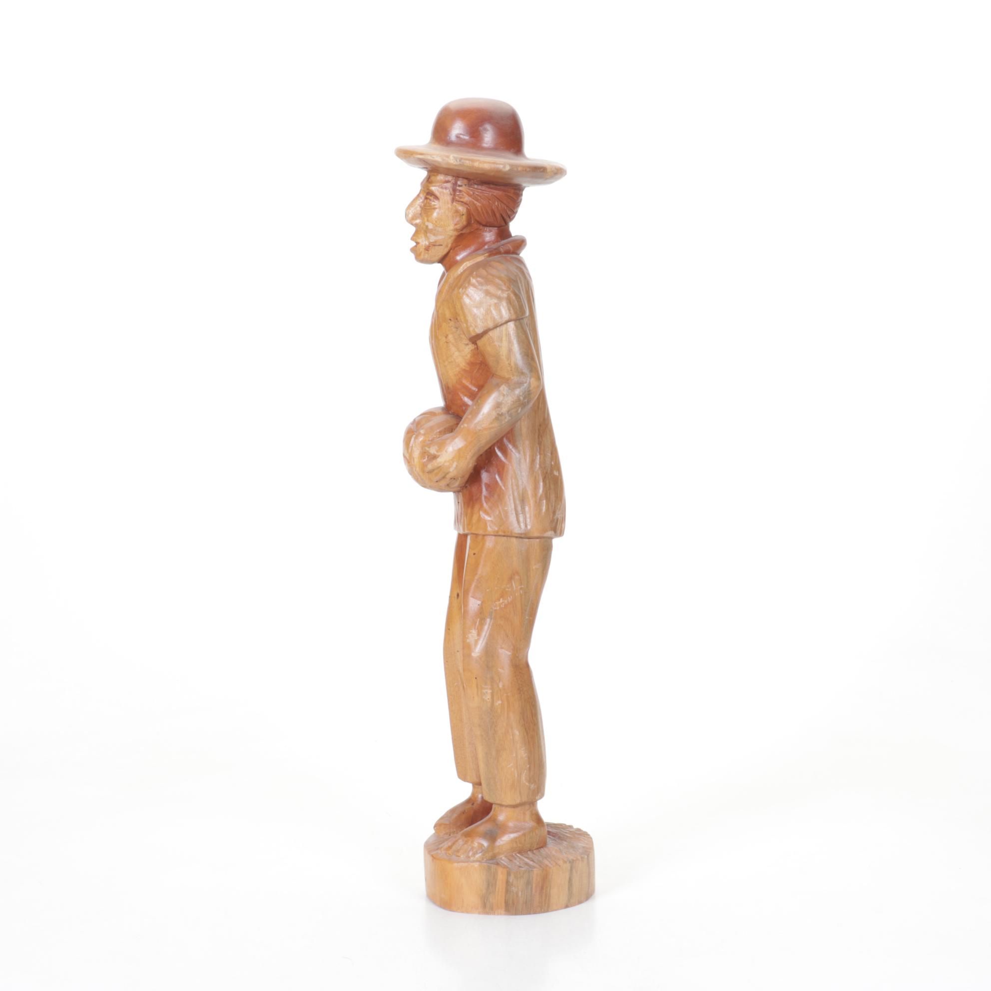Hand-Carved Wooden Dominican Statue