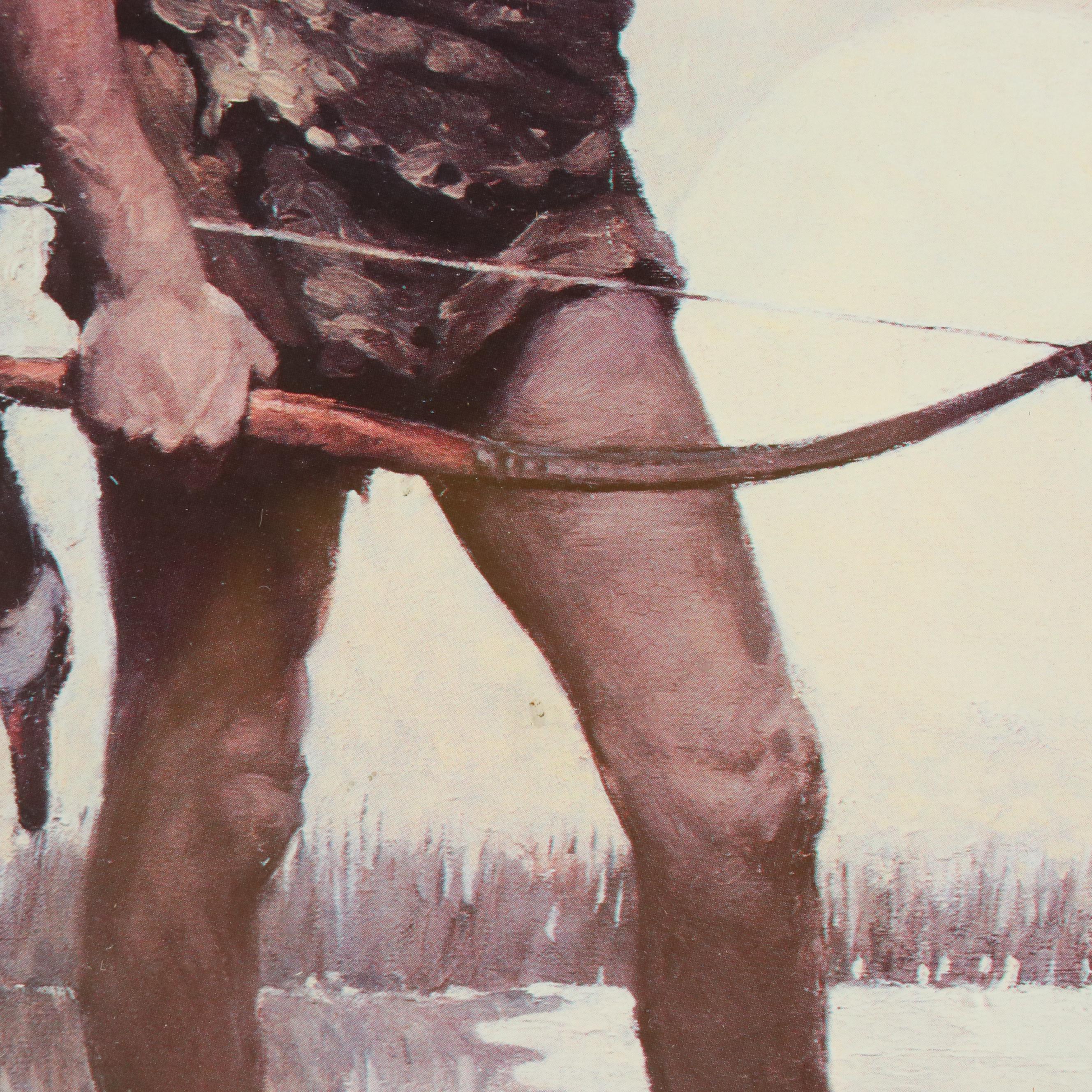 After N.C. Wyeth Offset Lithograph of a Native American "The Hunter"