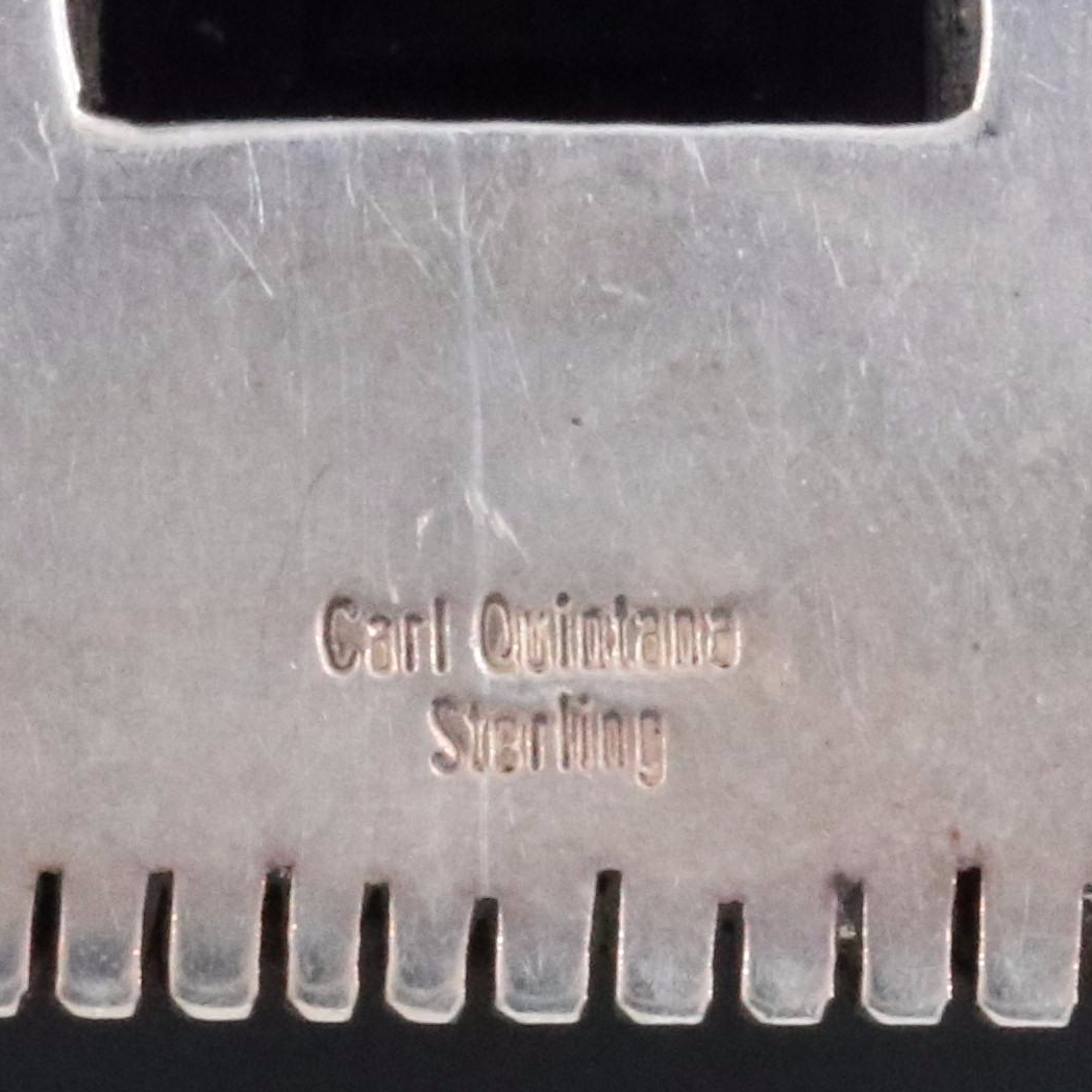 Carl Quintana Navajo Diné Sterling Amethyst Pendant