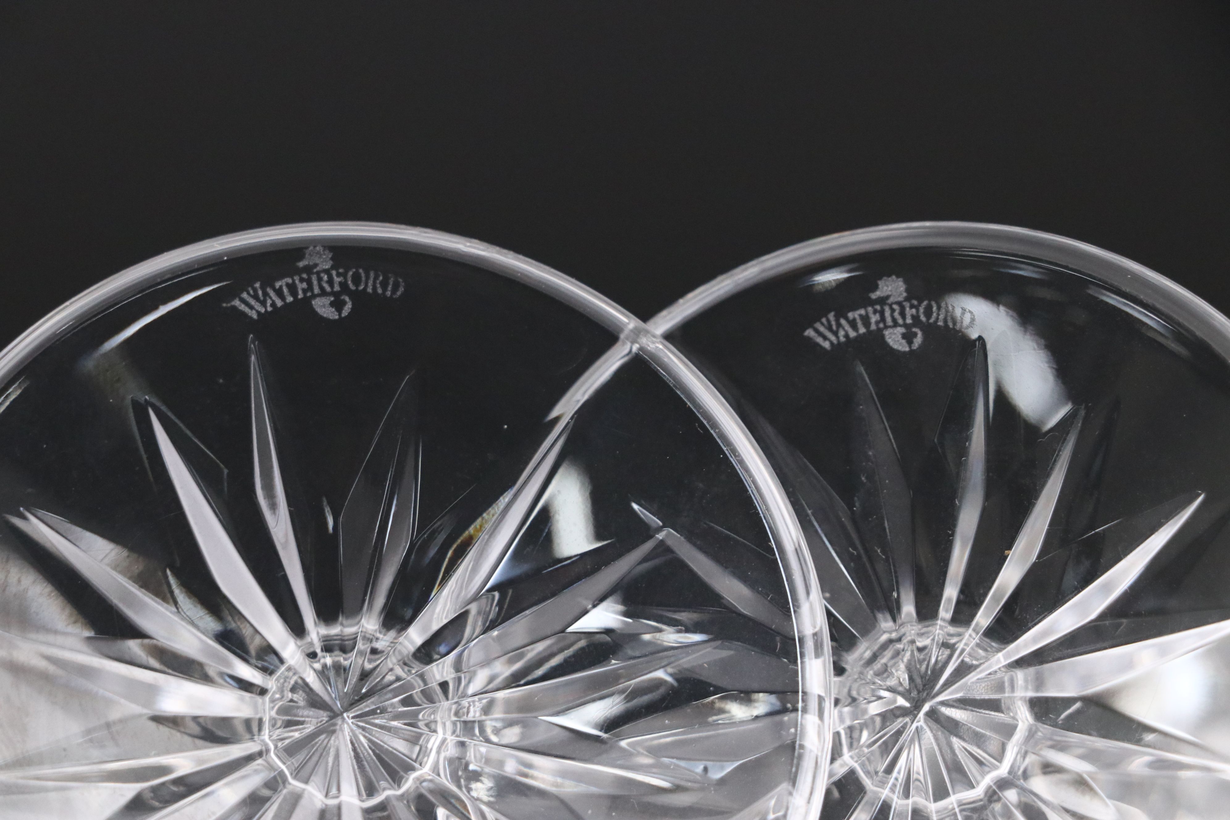 Waterford "Lismore" Crystal White Wine Glasses