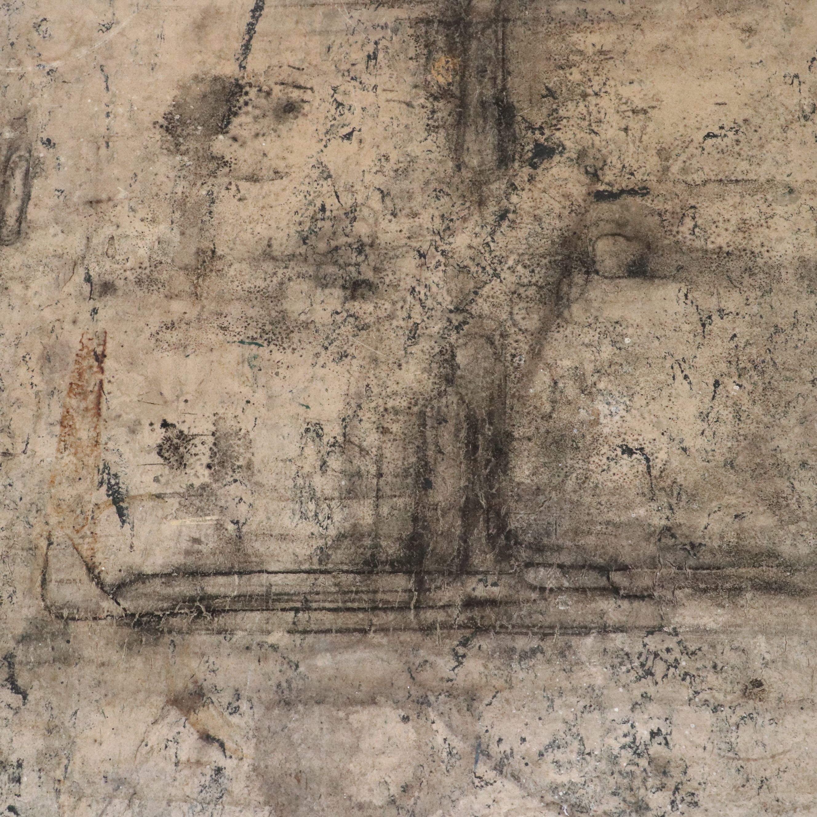 Art Deco Style Painted Wood Kitchen Cabinet with Enamel Top, Early to Mid-20th C