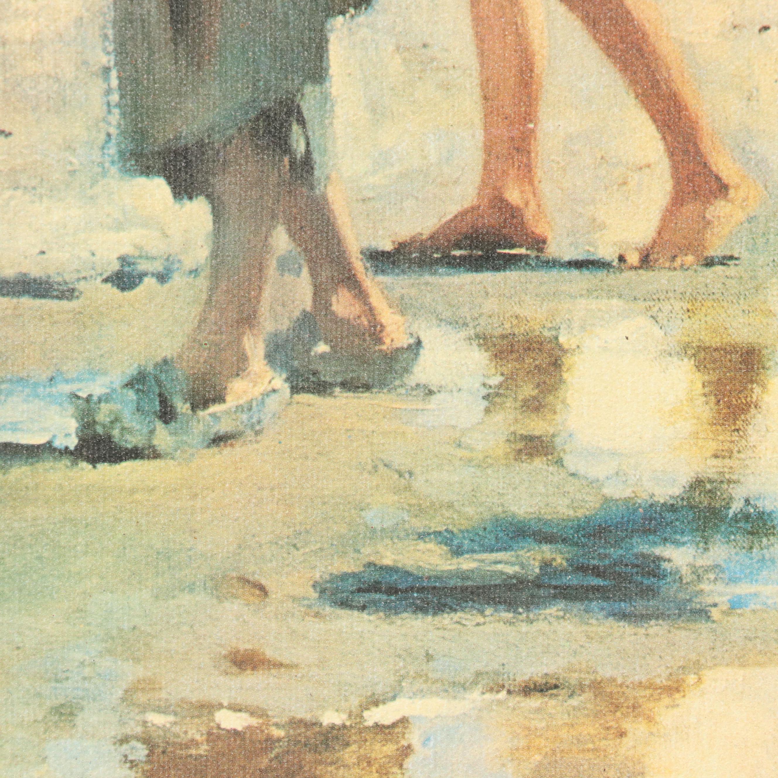 Offset Lithograph "En route pour la pêche" After John Singer Sargent