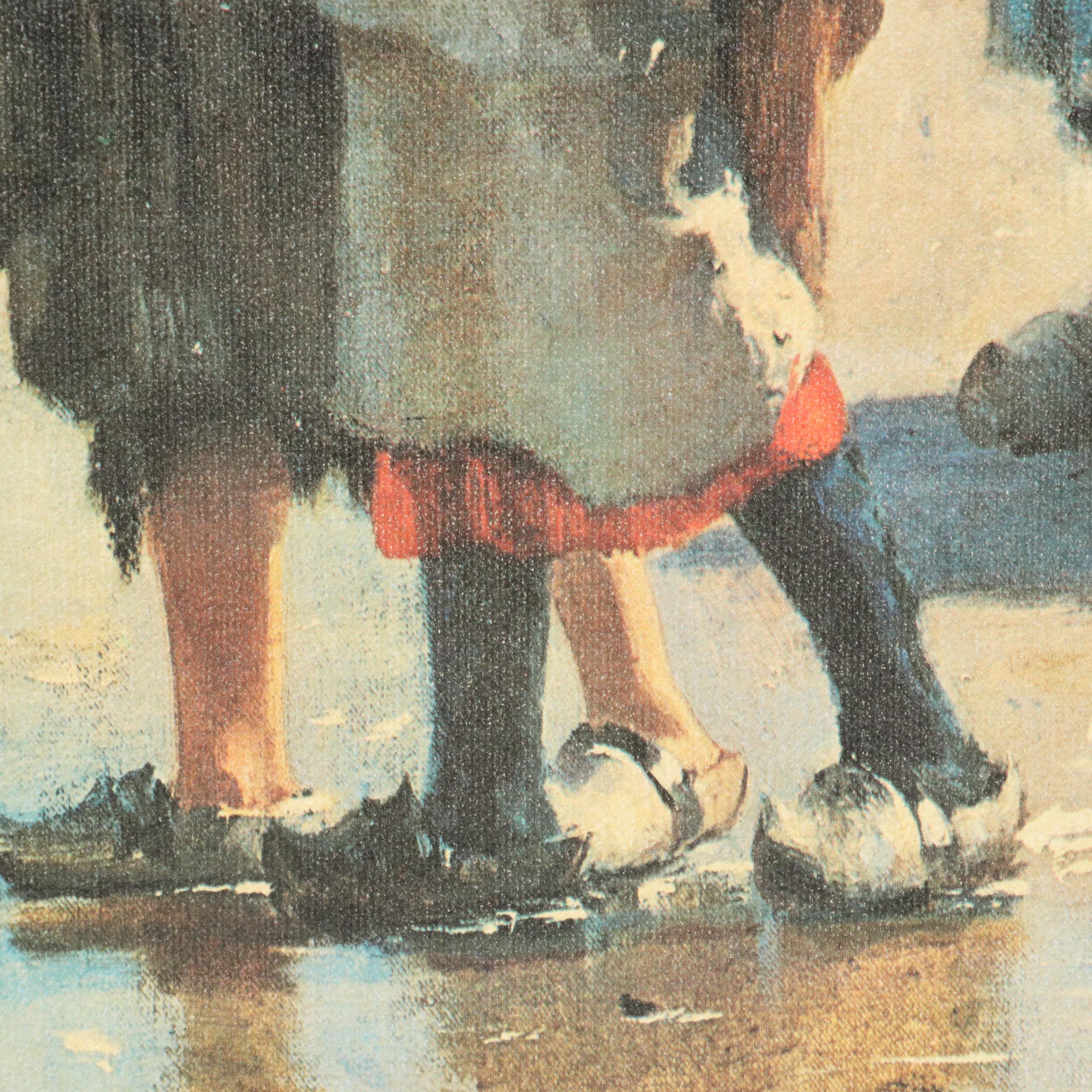 Offset Lithograph "En route pour la pêche" After John Singer Sargent