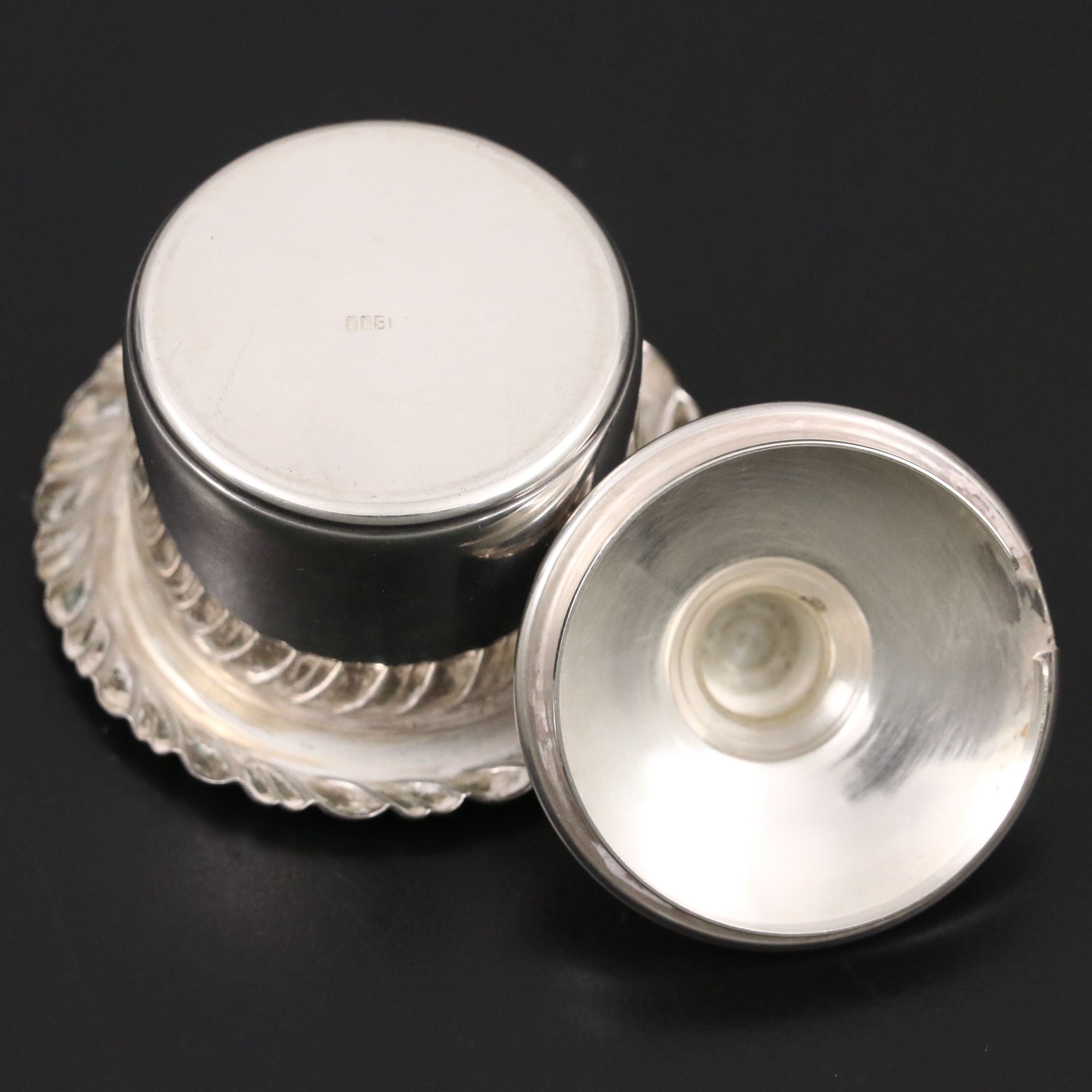 Georgian Style 900 Silver Mustard Pot