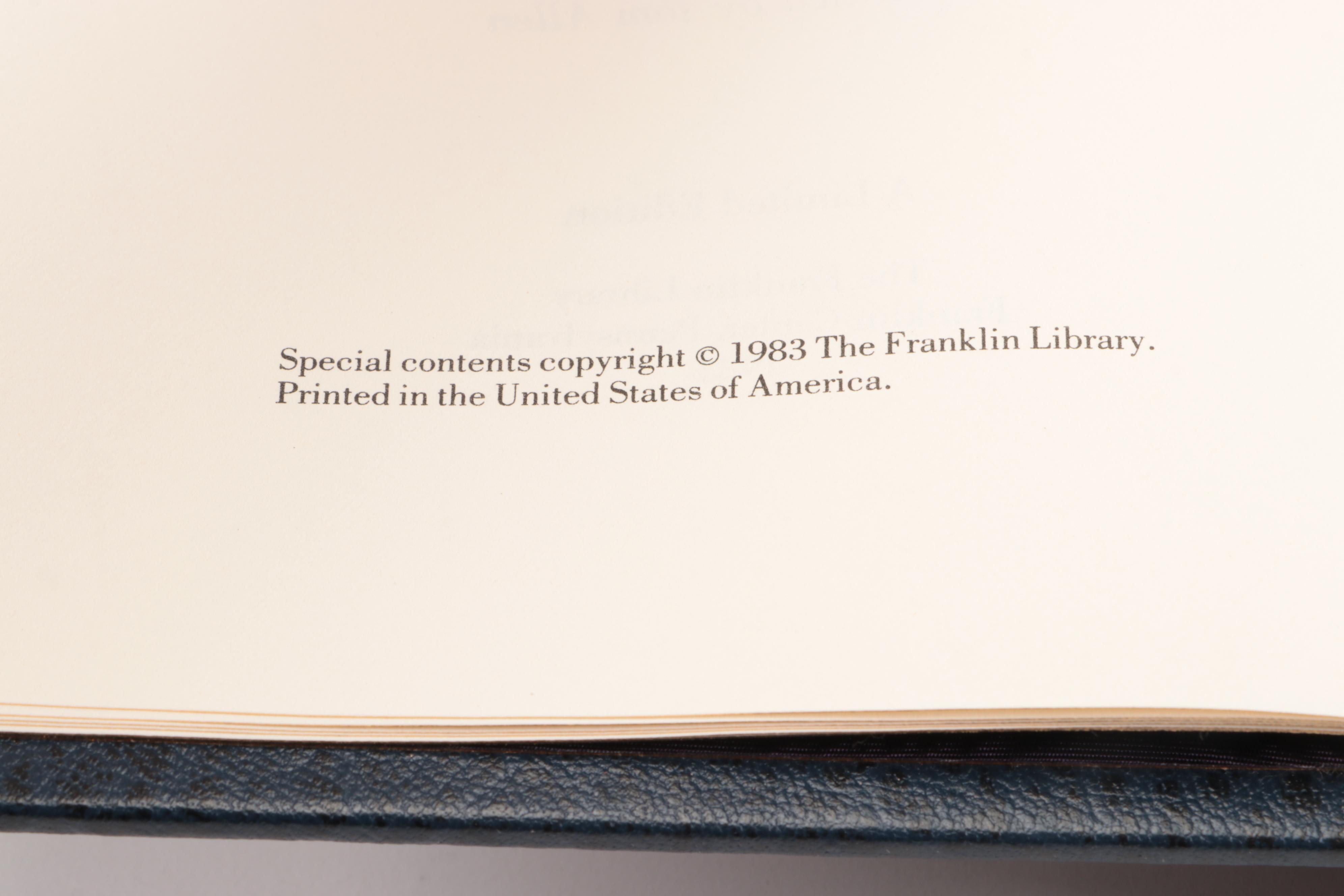 Franklin Library "The Adventures of Huckleberry Finn" and More by Mark Twain