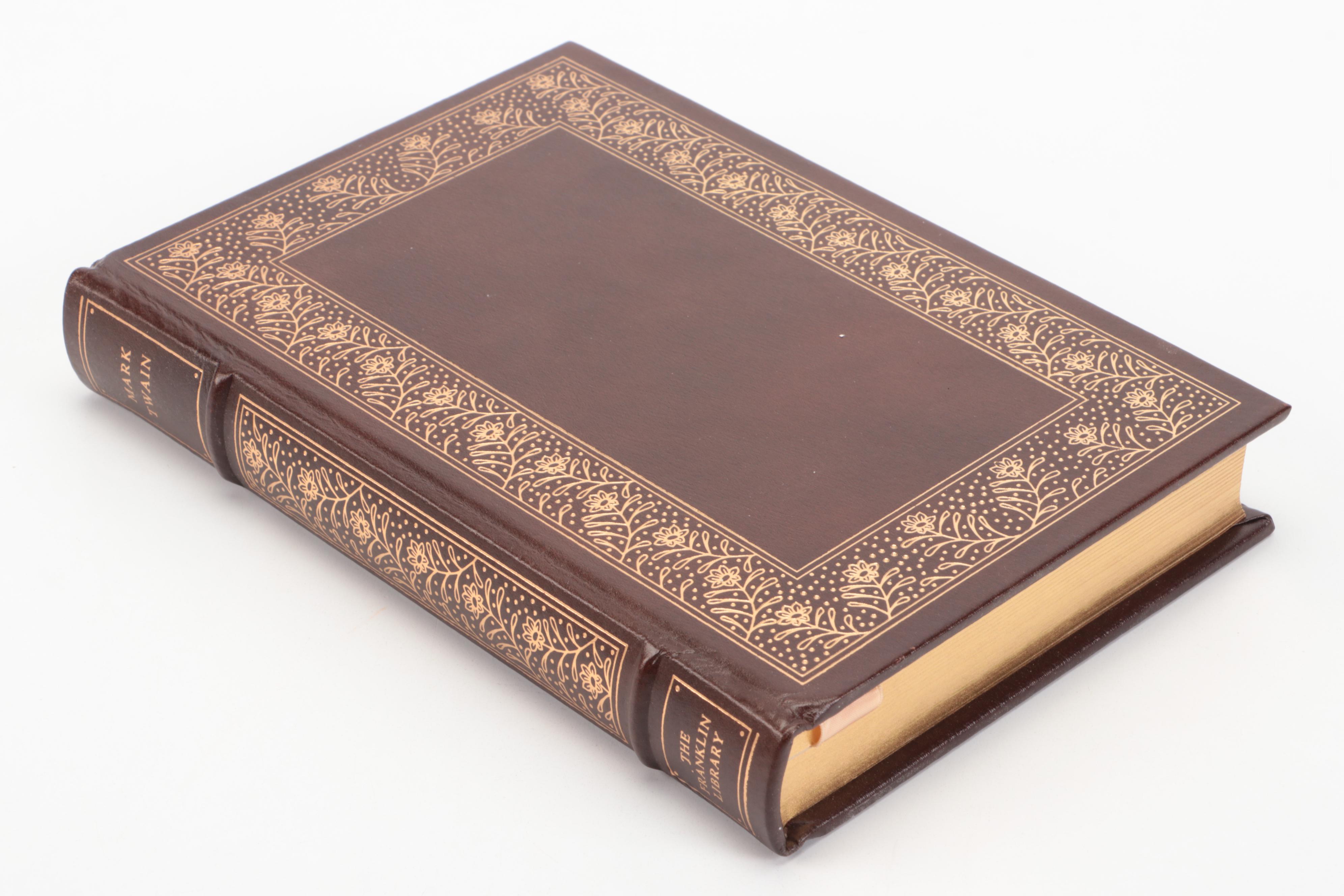 Franklin Library "The Adventures of Huckleberry Finn" and More by Mark Twain