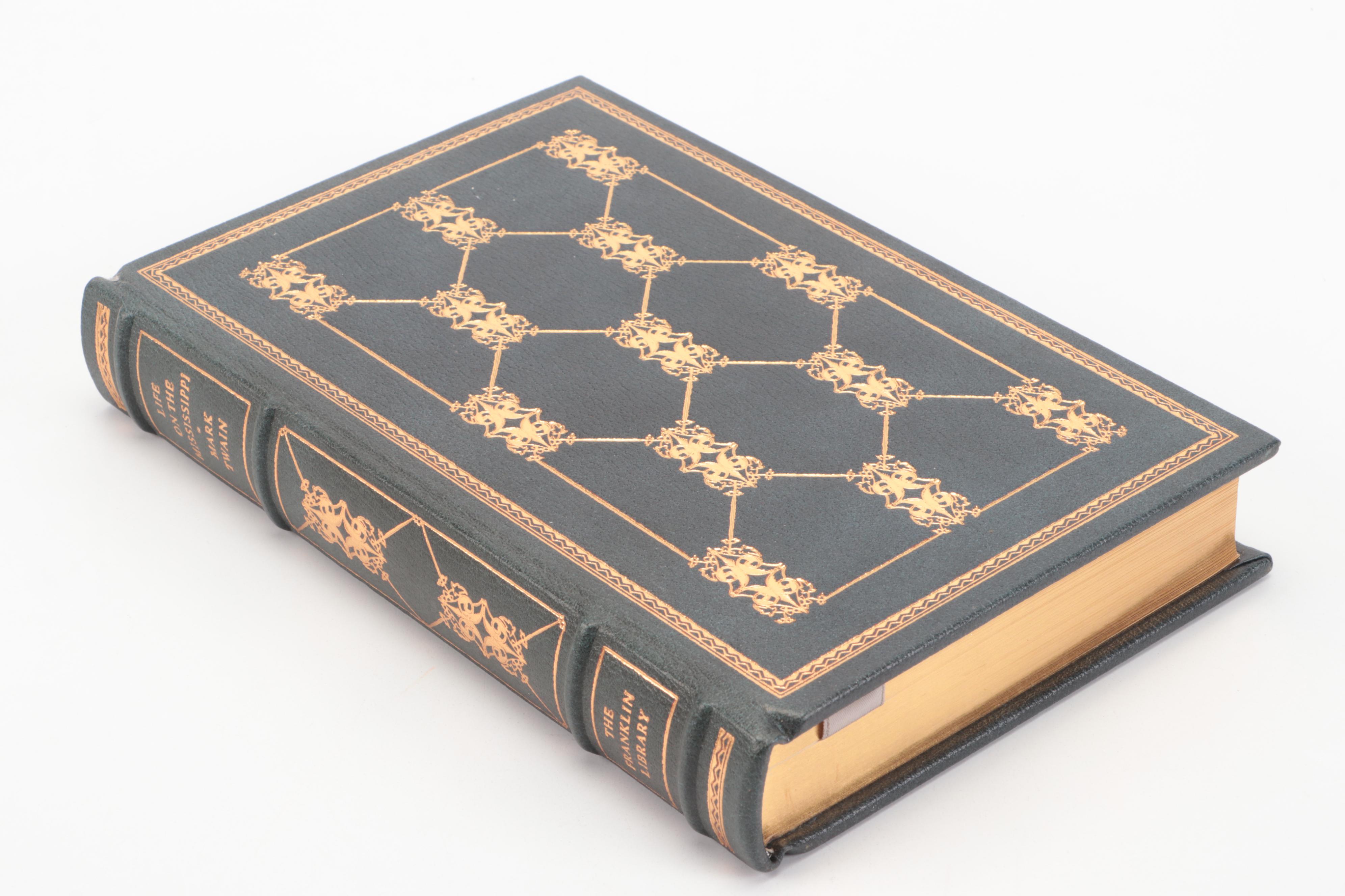 Franklin Library "The Adventures of Huckleberry Finn" and More by Mark Twain