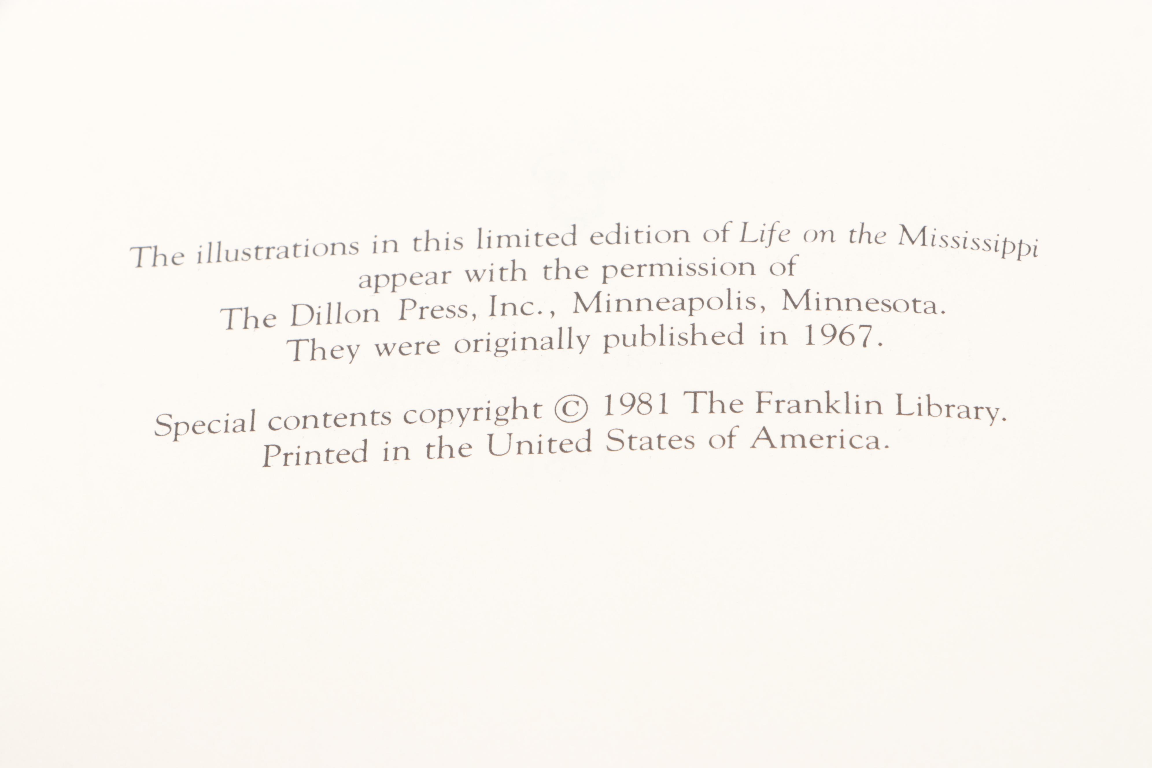 Franklin Library "The Adventures of Huckleberry Finn" and More by Mark Twain