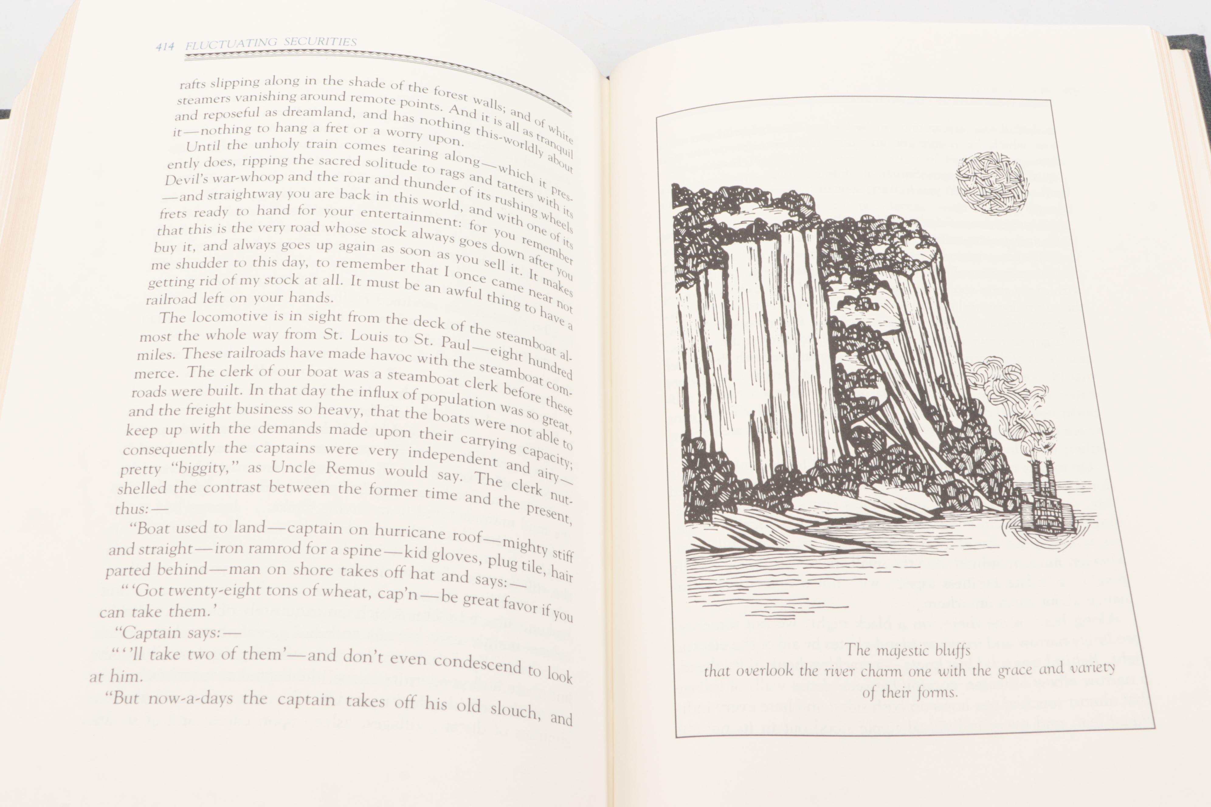 Franklin Library "The Adventures of Huckleberry Finn" and More by Mark Twain