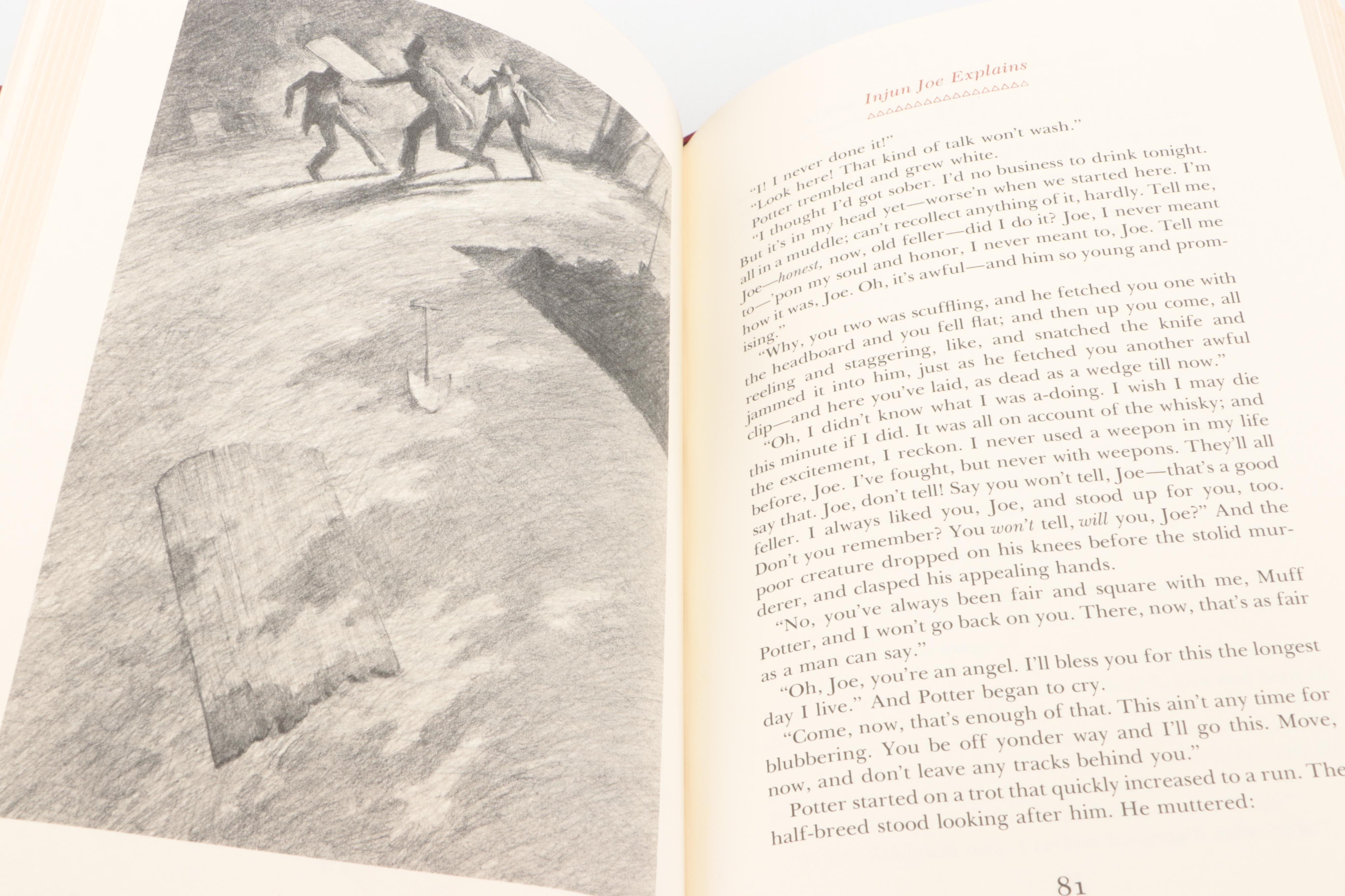 Franklin Library "The Adventures of Huckleberry Finn" and More by Mark Twain