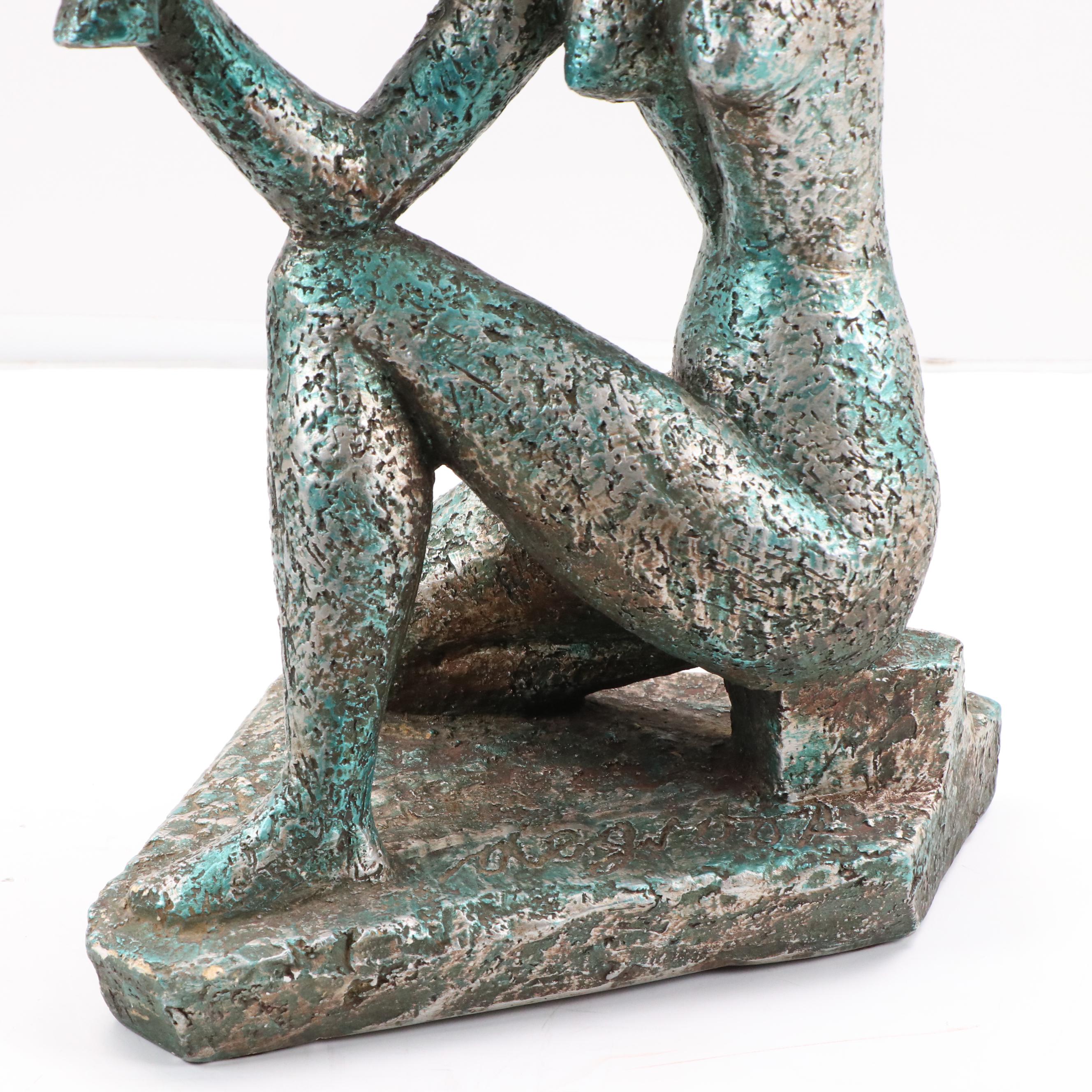 Marthijn De Groot Plaster Sculpture of Bathing Woman, 21st Century