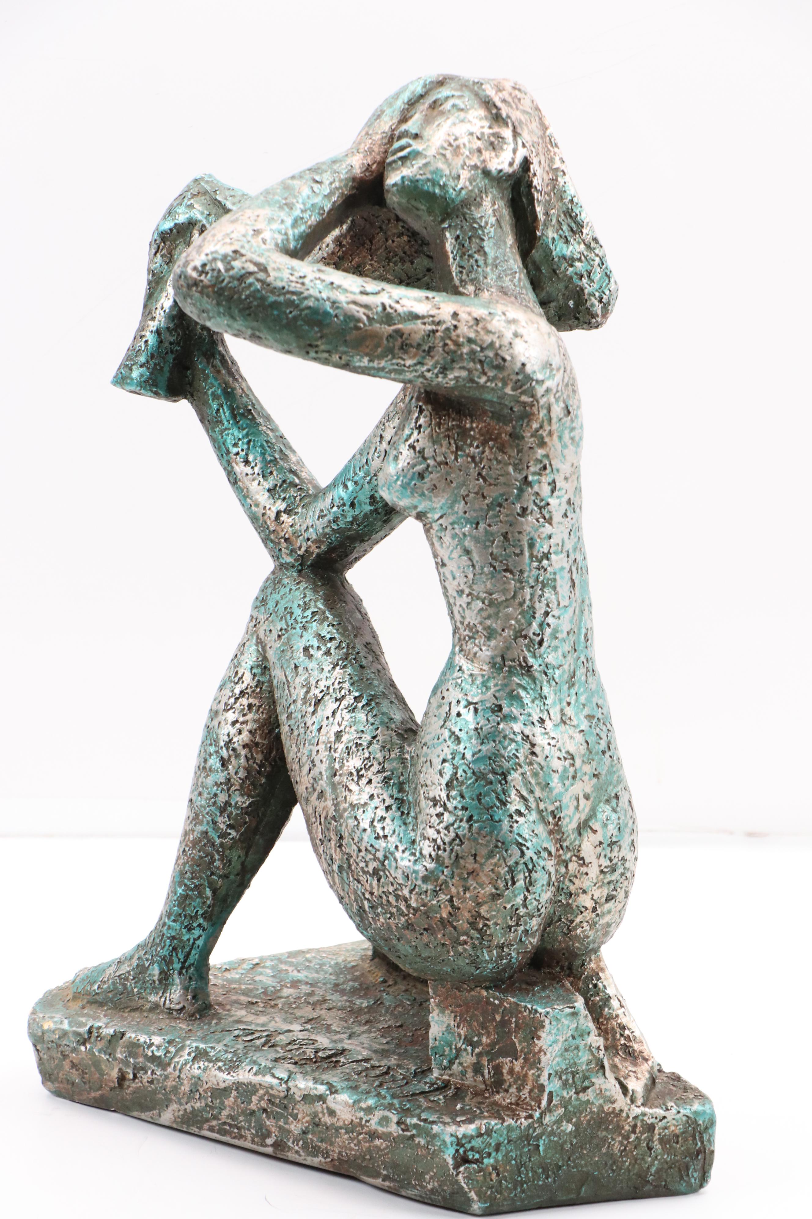 Marthijn De Groot Plaster Sculpture of Bathing Woman, 21st Century