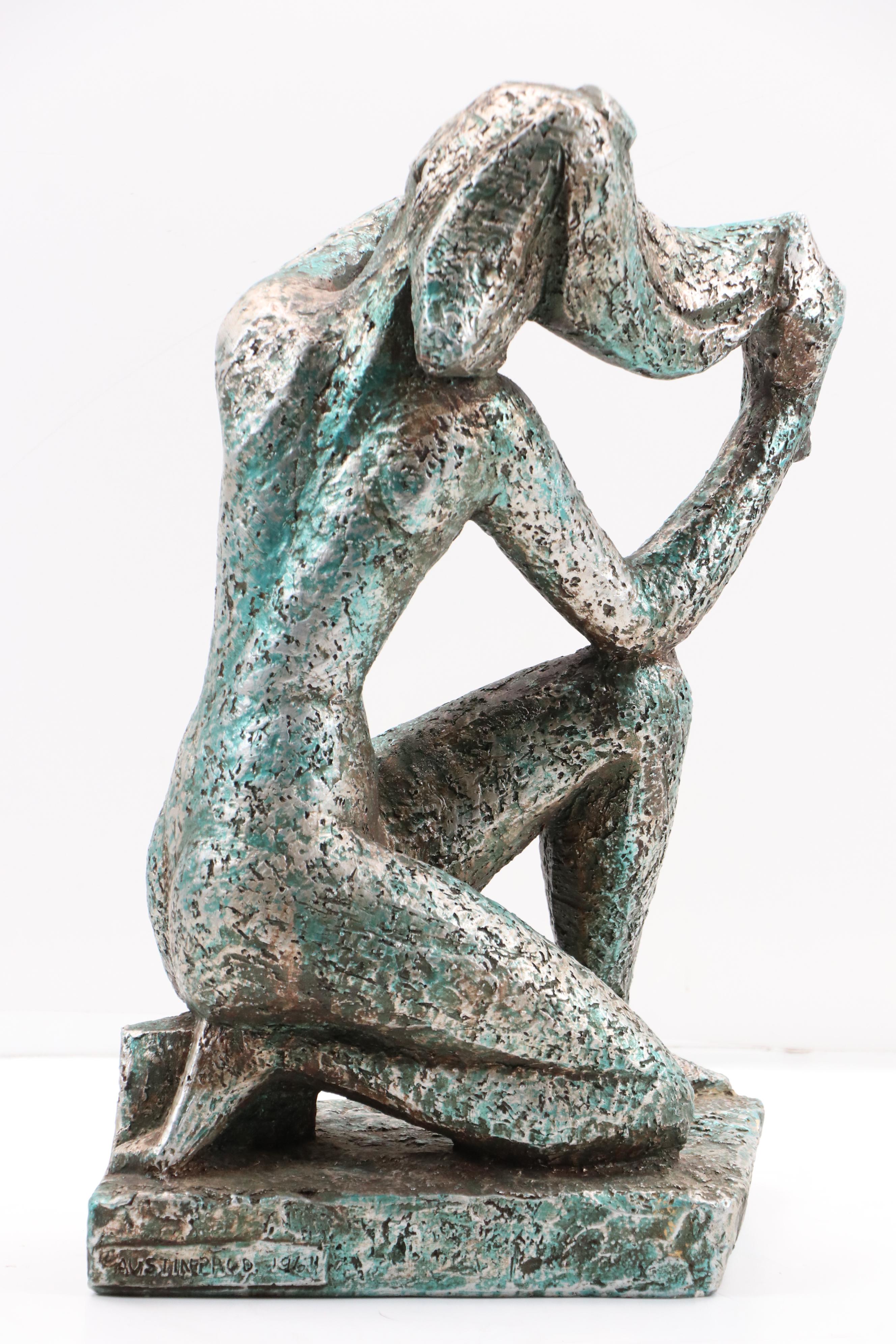 Marthijn De Groot Plaster Sculpture of Bathing Woman, 21st Century