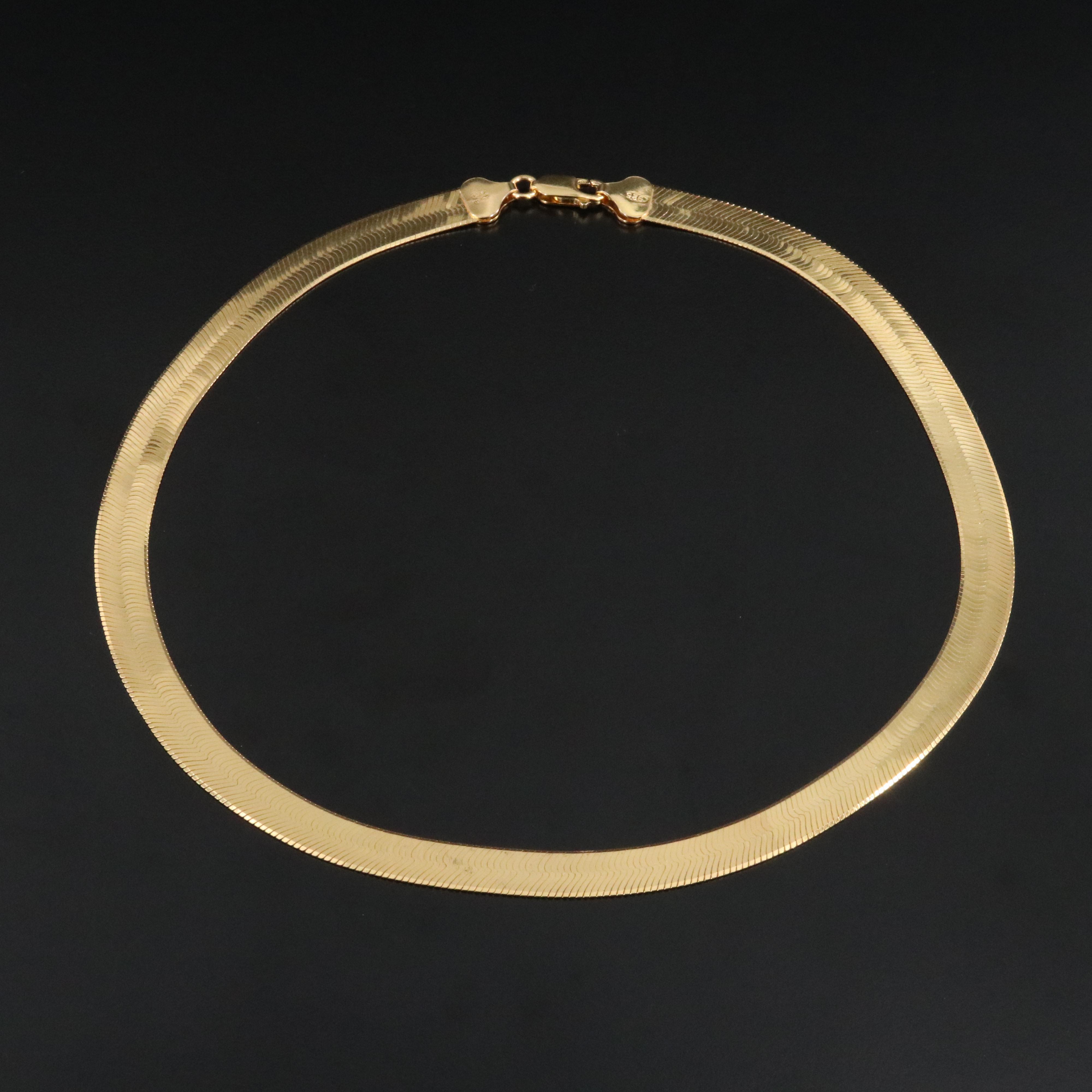 Sterling Herringbone Chain Necklace