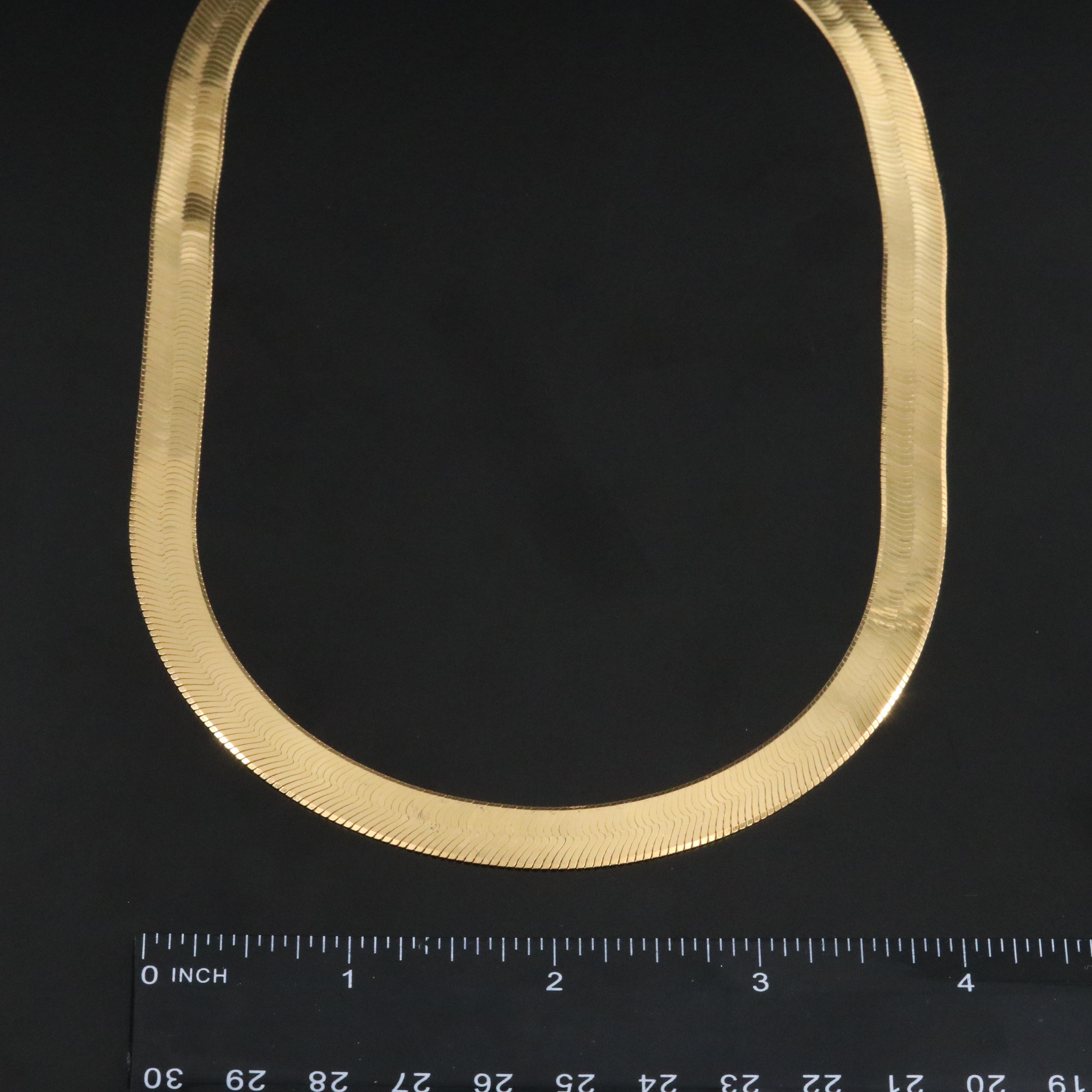 Sterling Herringbone Chain Necklace