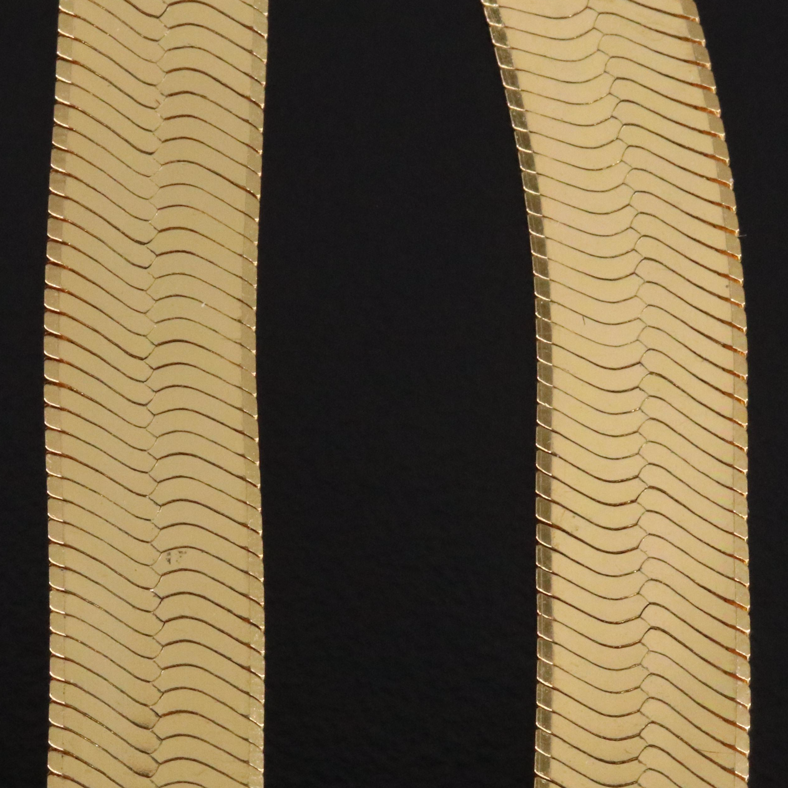 Sterling Herringbone Chain Necklace