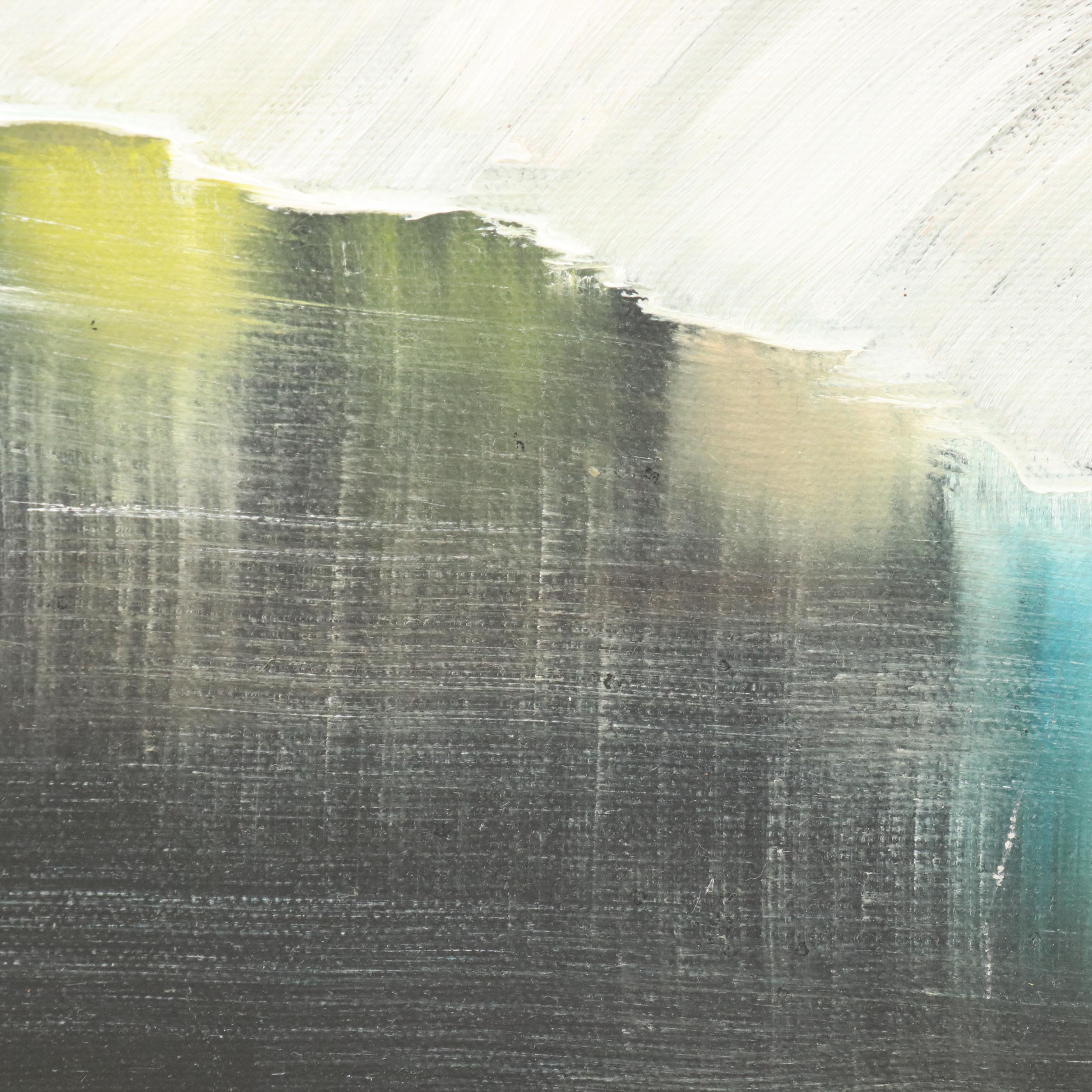 Winter Landscape Oil Painting, Late 20th Century