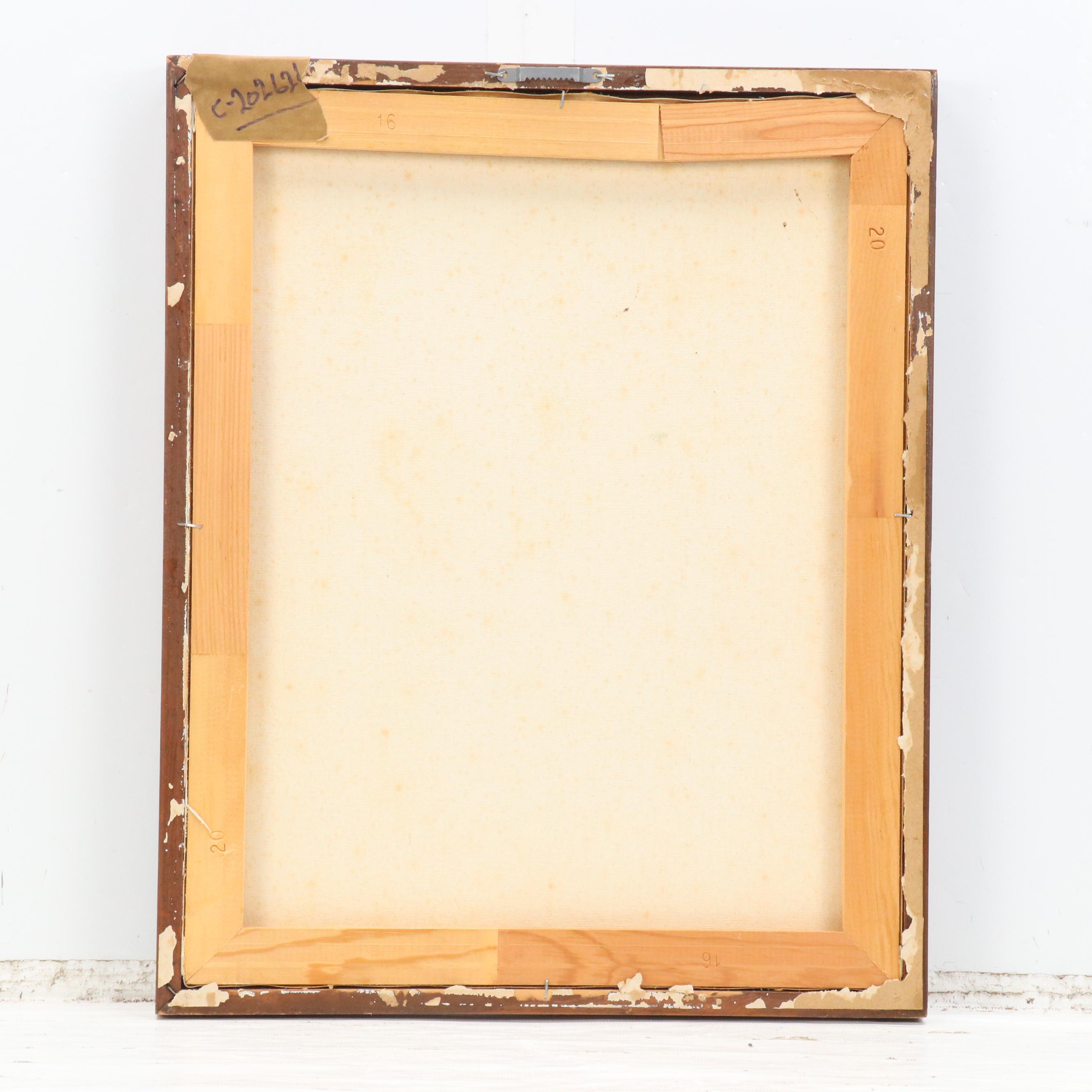 Winter Landscape Oil Painting, Late 20th Century