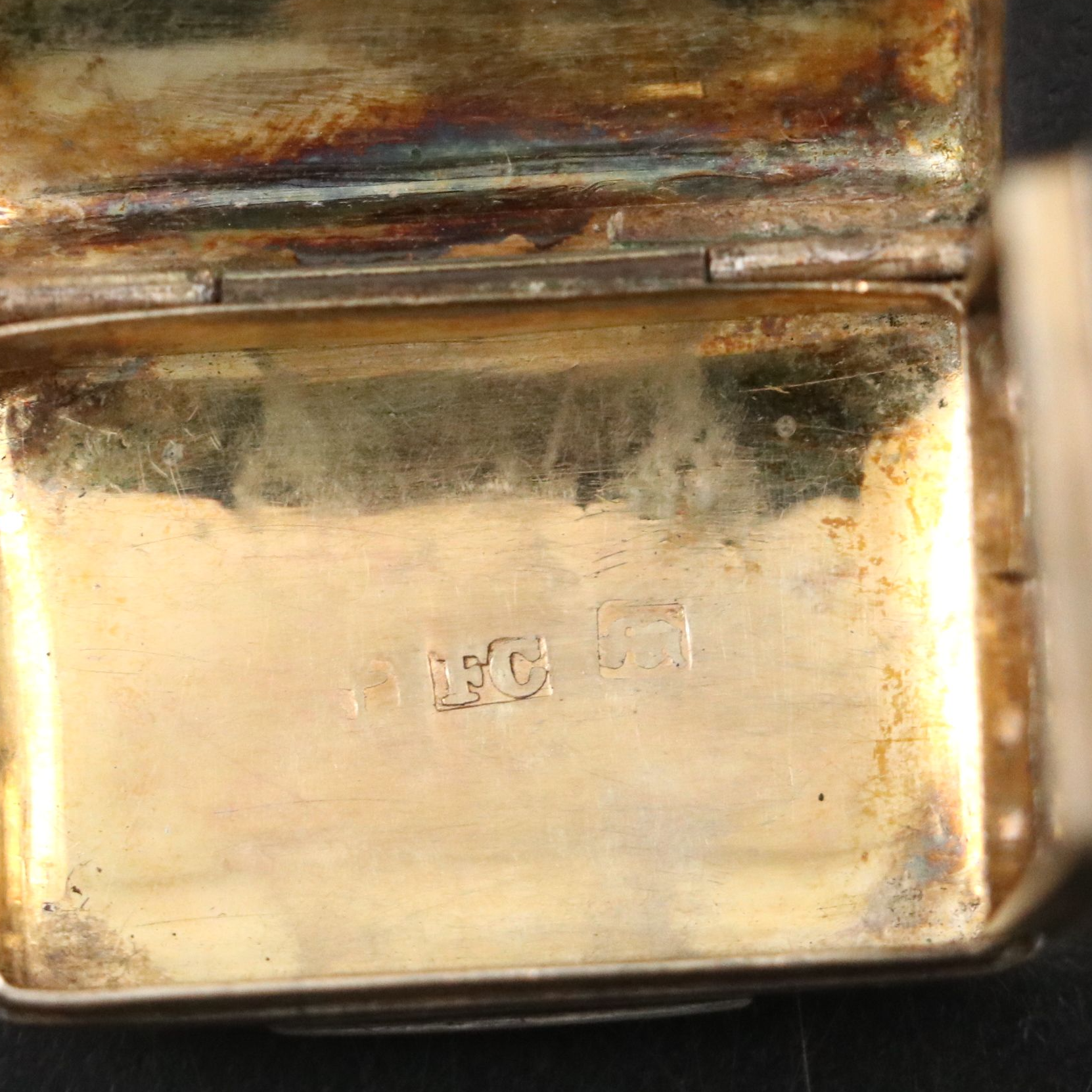 Georgian Gilt Sterling Silver Vinaigrette, Early 19th Century